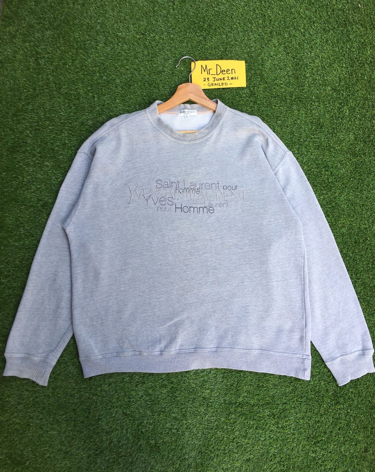 Yves Saint Laurent Vintage Yves Saint Laurent YSL Biglogo Spellout Sweatshirt Size US M / EU 48-50 / 2 - 2 Thumbnail