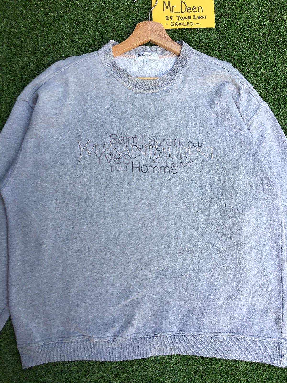 Yves Saint Laurent Vintage Yves Saint Laurent YSL Biglogo Spellout Sweatshirt Size US M / EU 48-50 / 2 - 6 Thumbnail