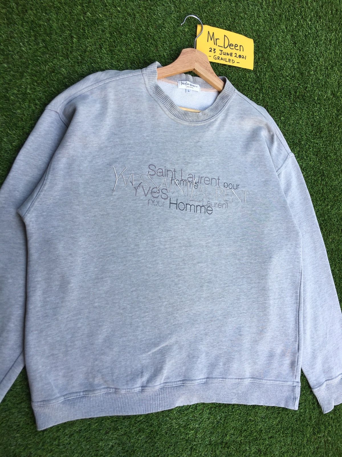 Yves Saint Laurent Vintage Yves Saint Laurent YSL Biglogo Spellout Sweatshirt Size US M / EU 48-50 / 2 - 4 Thumbnail