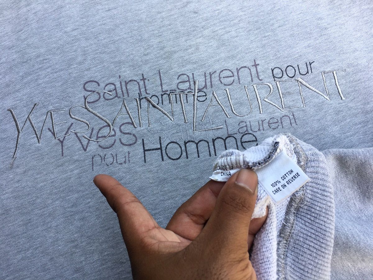 Yves Saint Laurent Vintage Yves Saint Laurent YSL Biglogo Spellout Sweatshirt Size US M / EU 48-50 / 2 - 11 Thumbnail