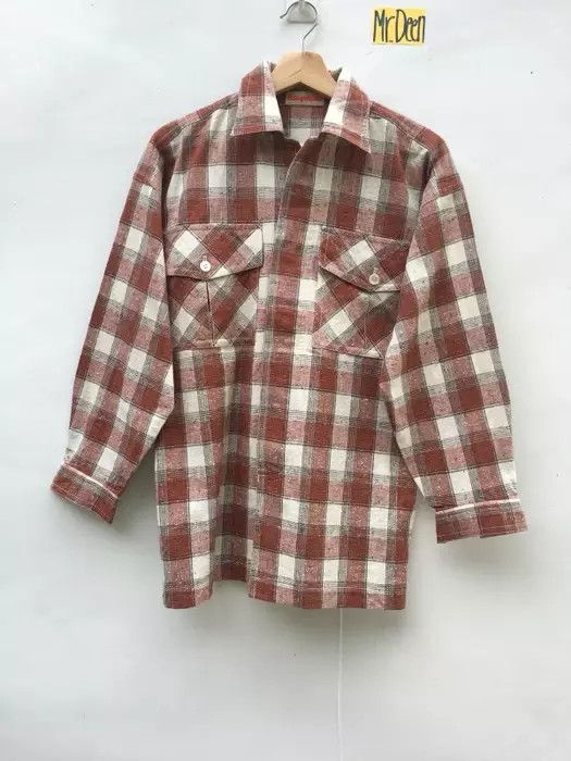 Issey Miyake RARE!! Vintage 90s Issey Miyake Men Flannel Button Up Shirt Size US M / EU 48-50 / 2 - 1 Thumbnail