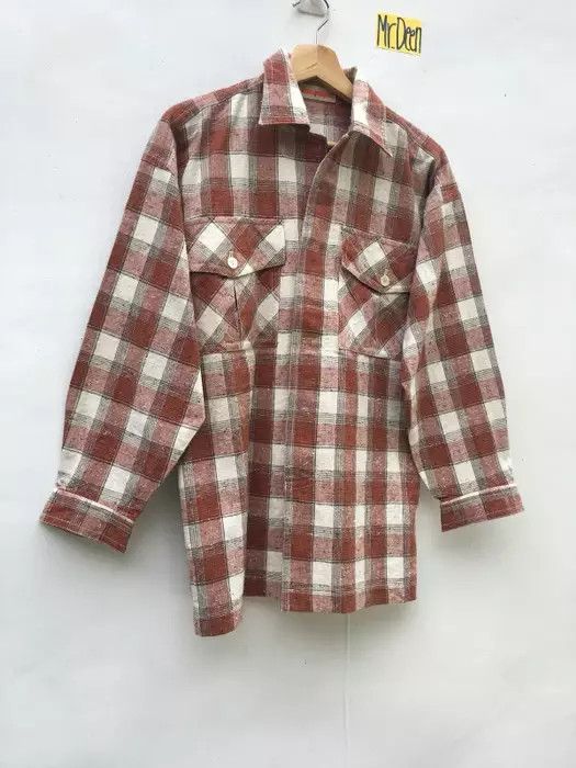 Issey Miyake RARE!! Vintage 90s Issey Miyake Men Flannel Button Up Shirt Size US M / EU 48-50 / 2 - 3 Thumbnail