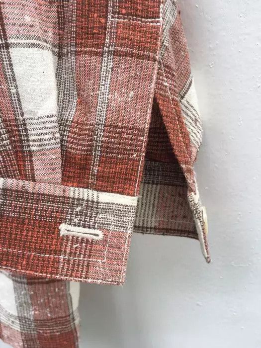 Issey Miyake RARE!! Vintage 90s Issey Miyake Men Flannel Button Up Shirt Size US M / EU 48-50 / 2 - 9 Thumbnail