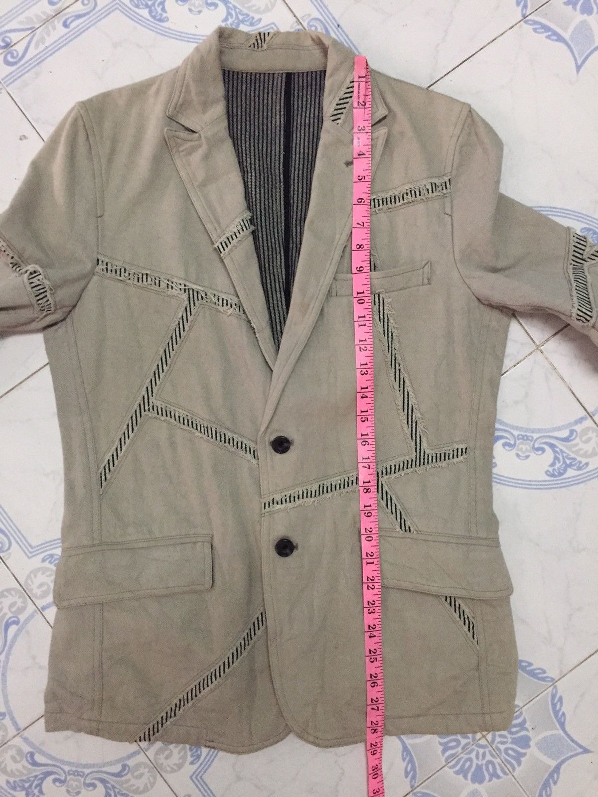 Japanese Brand Edge Rupert Distress Mosaic Patches Jacket Like Greg Lauren Size US M / EU 48-50 / 2 - 22 Thumbnail