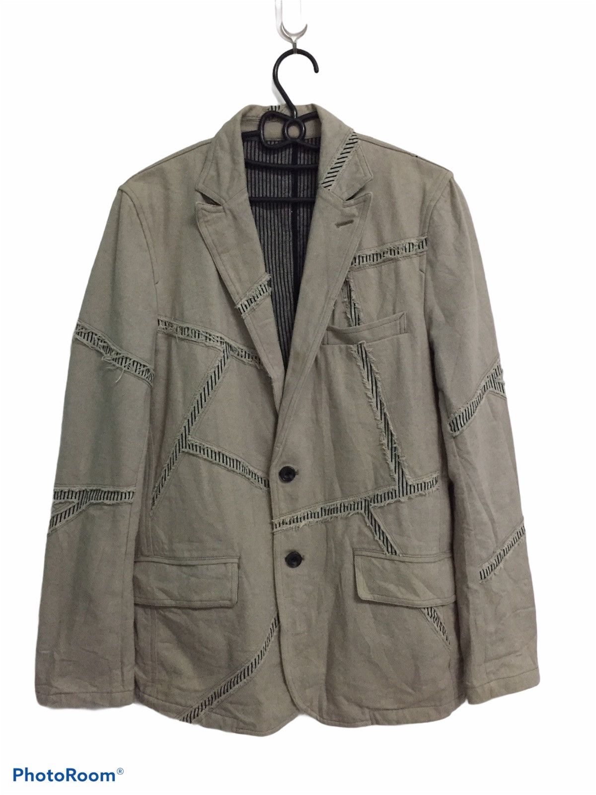 Japanese Brand Edge Rupert Distress Mosaic Patches Jacket Like Greg Lauren Size US M / EU 48-50 / 2 - 1 Thumbnail