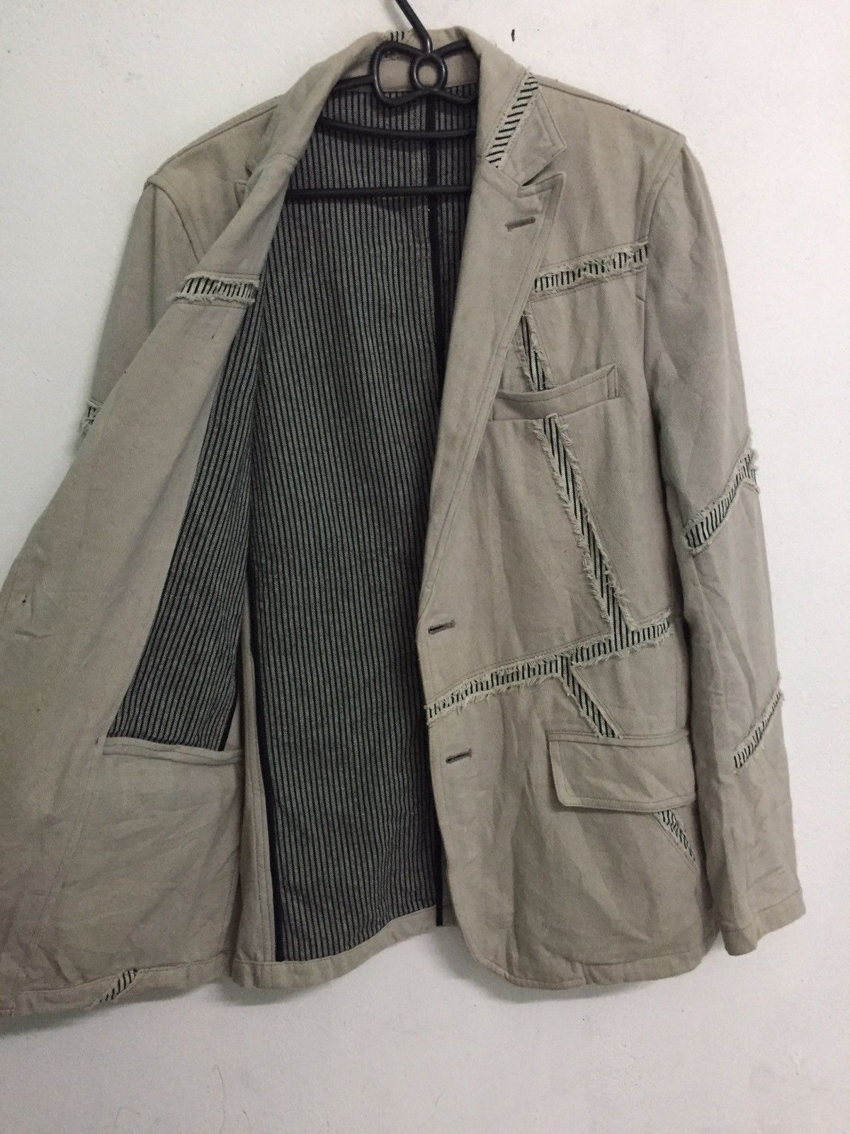 Japanese Brand Edge Rupert Distress Mosaic Patches Jacket Like Greg Lauren Size US M / EU 48-50 / 2 - 16 Thumbnail