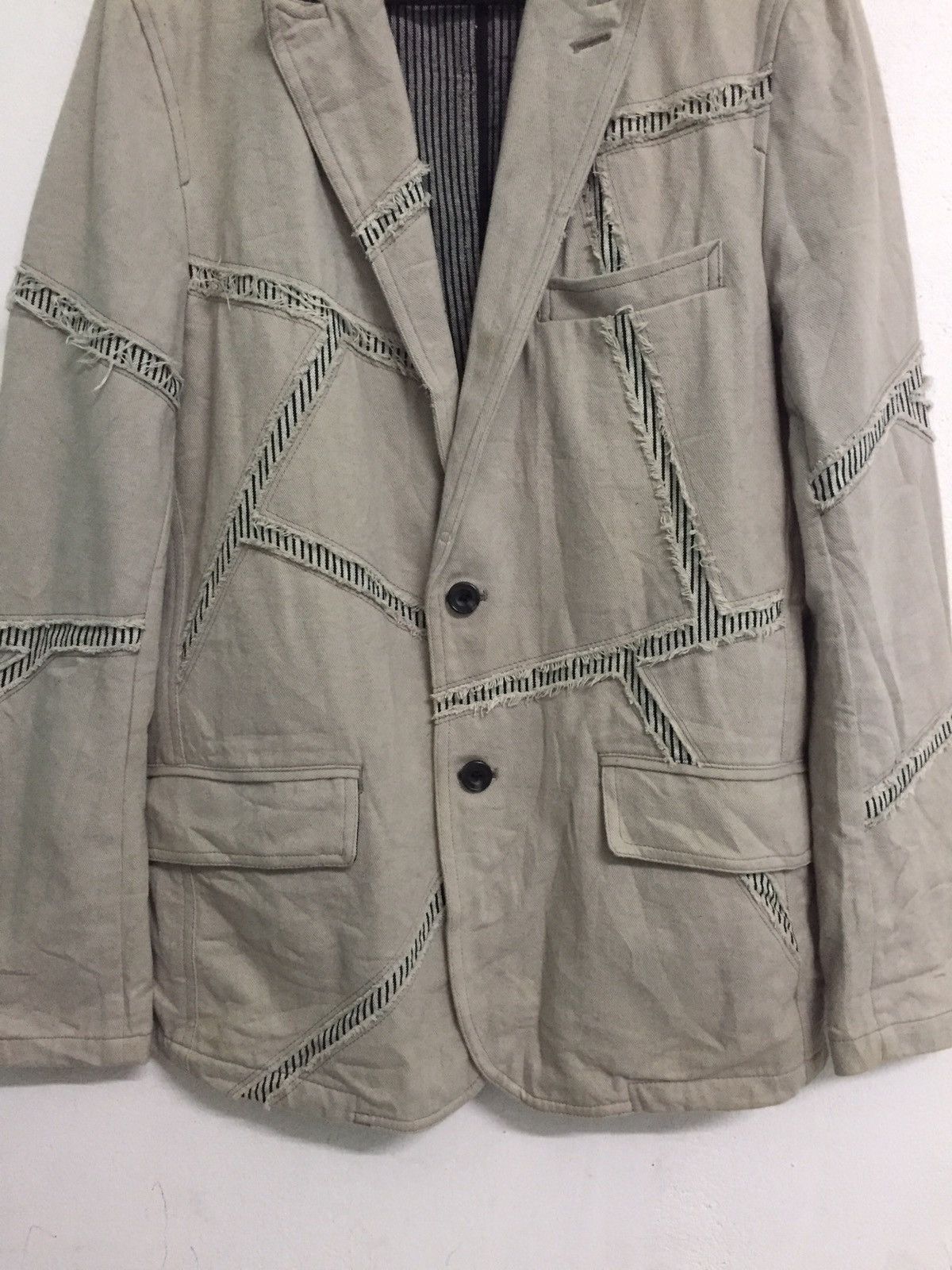 Japanese Brand Edge Rupert Distress Mosaic Patches Jacket Like Greg Lauren Size US M / EU 48-50 / 2 - 8 Thumbnail