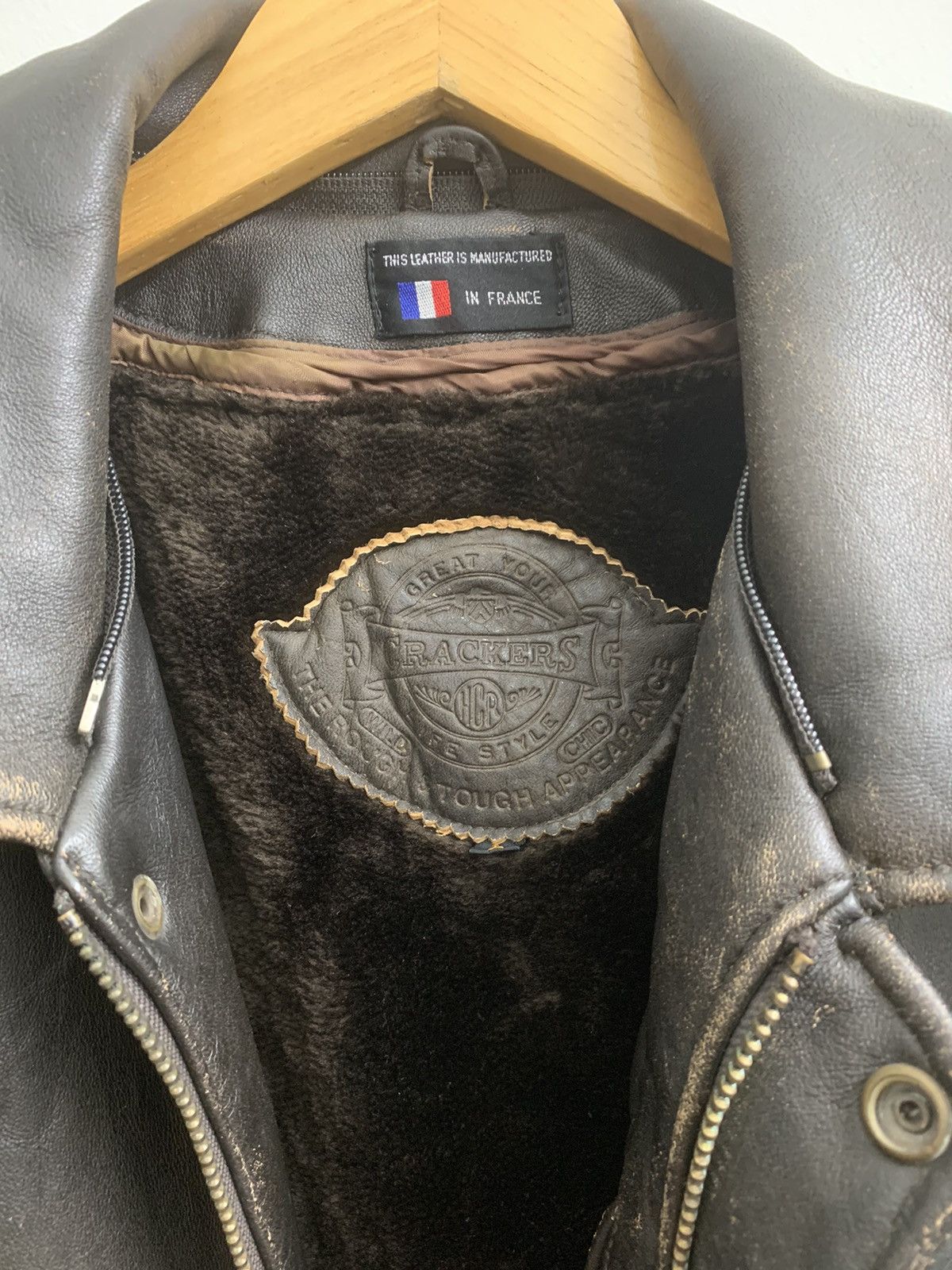 Kadoya RARE ‼️ Vintage Crackers A-2 Leather Bomber Jacket Size US L / EU 52-54 / 3 - 6 Thumbnail