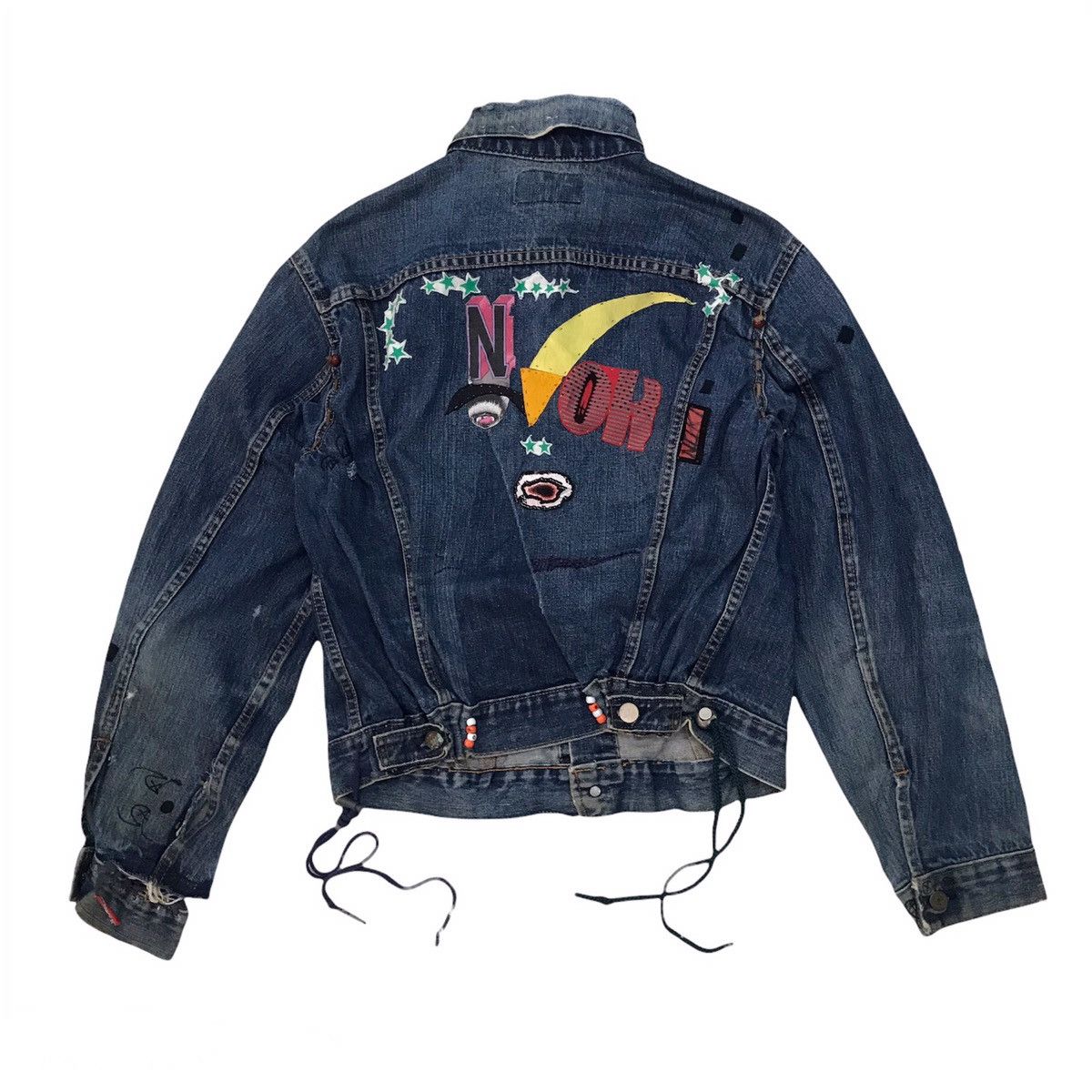 Levi's Vtg Levis Big E 521 Button Trucker Distress & Custom Jacket Size US M / EU 48-50 / 2 - 1 Thumbnail