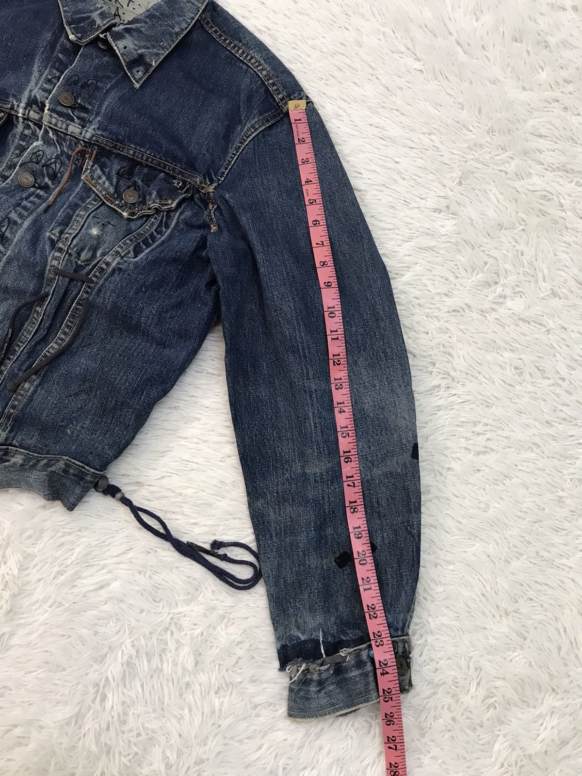 Levi's Vtg Levis Big E 521 Button Trucker Distress & Custom Jacket Size US M / EU 48-50 / 2 - 24 Thumbnail