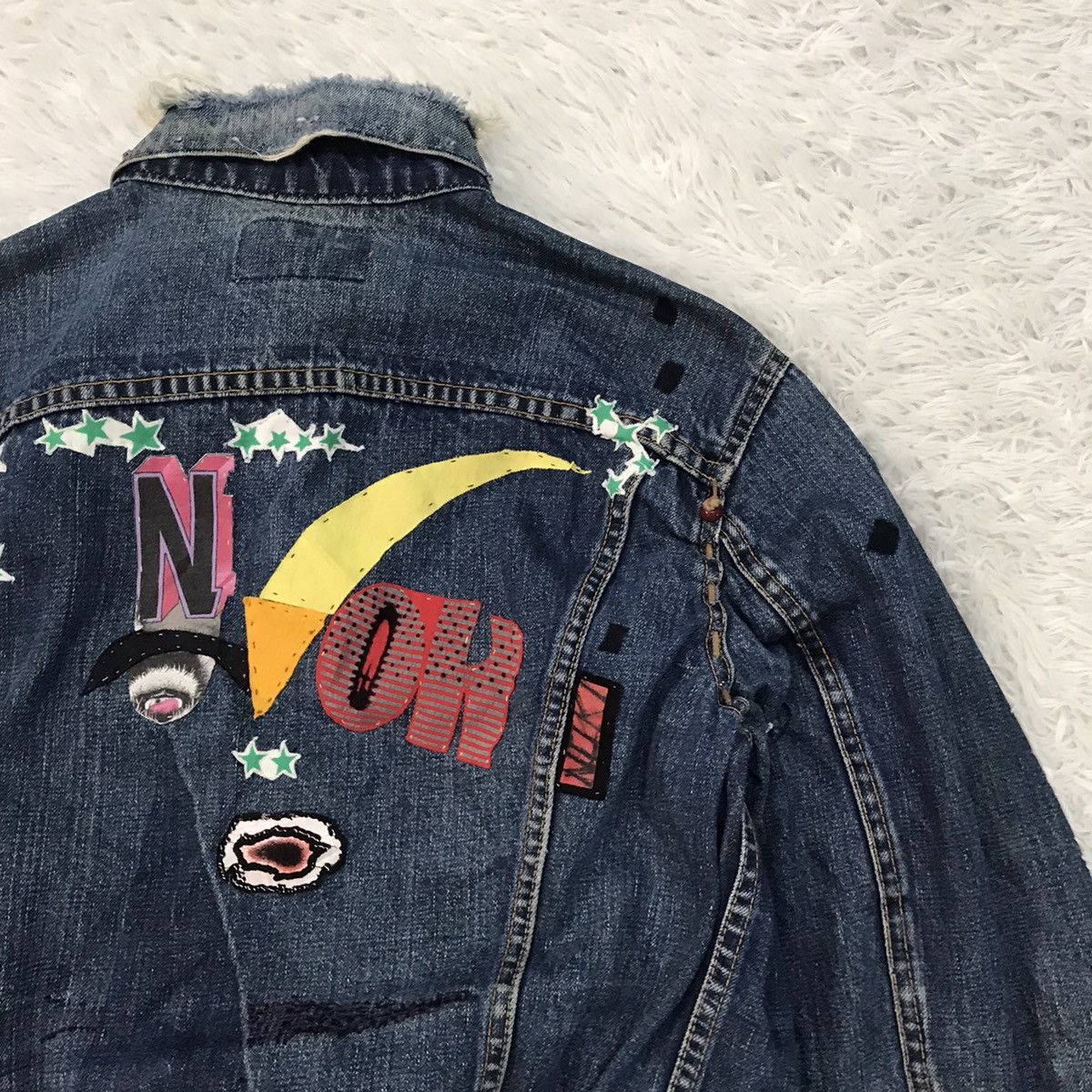 Levi's Vtg Levis Big E 521 Button Trucker Distress & Custom Jacket Size US M / EU 48-50 / 2 - 13 Thumbnail
