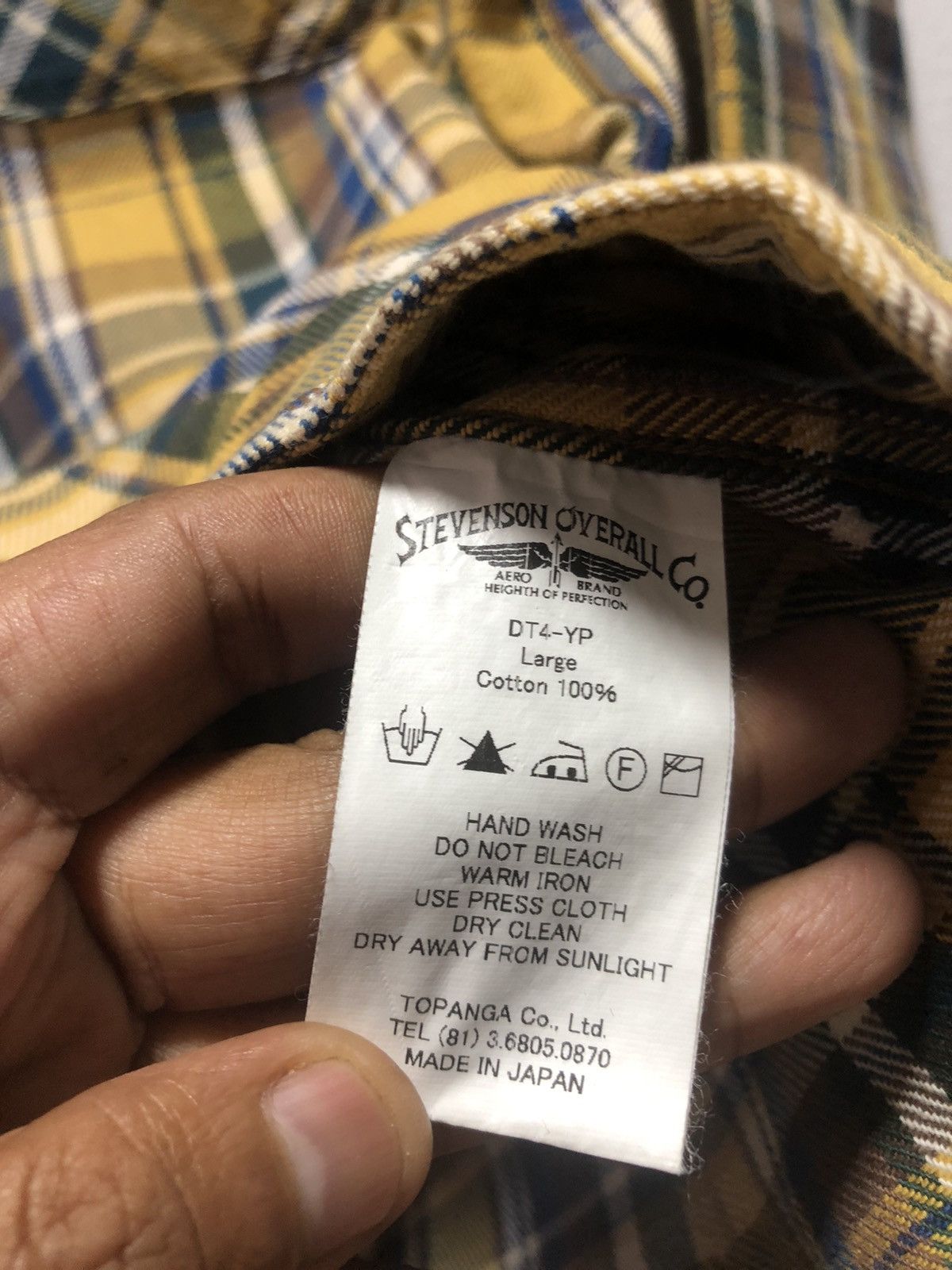 Stevenson Overall Co. STEVENSON Overall Co Shirt Flannel Plaid Japanmade Workwear Size US L / EU 52-54 / 3 - 5 Thumbnail
