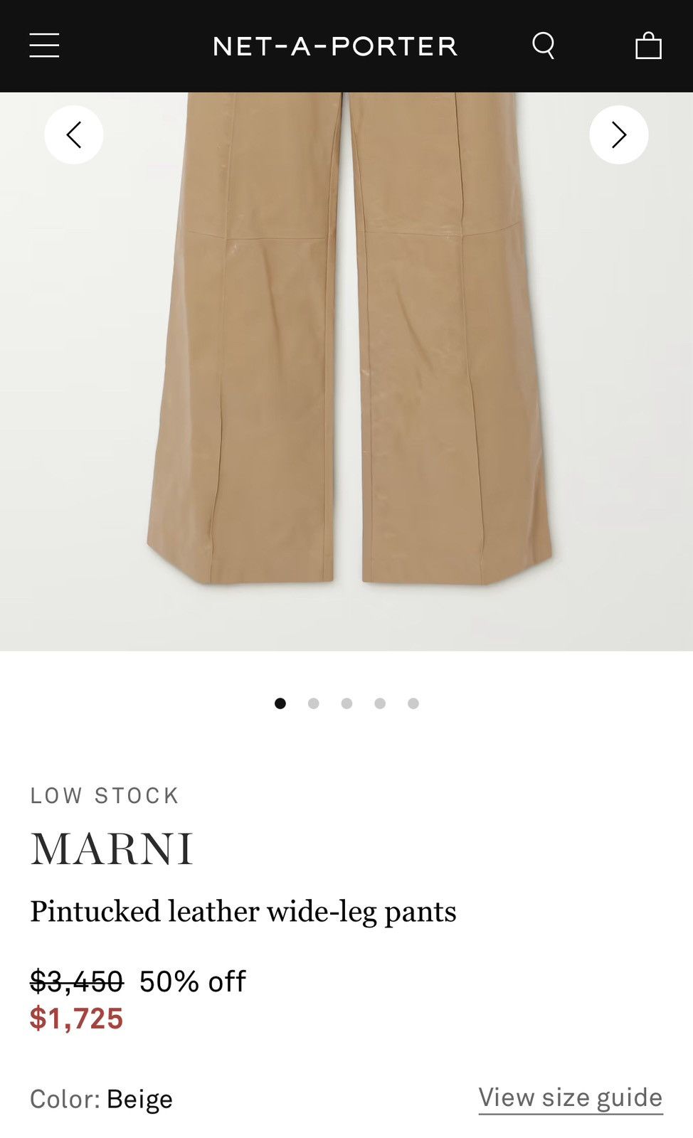 Marni $3500 Lamb Leather Wide Leg Flare Pants Size 28" / US 6 / IT 42 - 3 Thumbnail