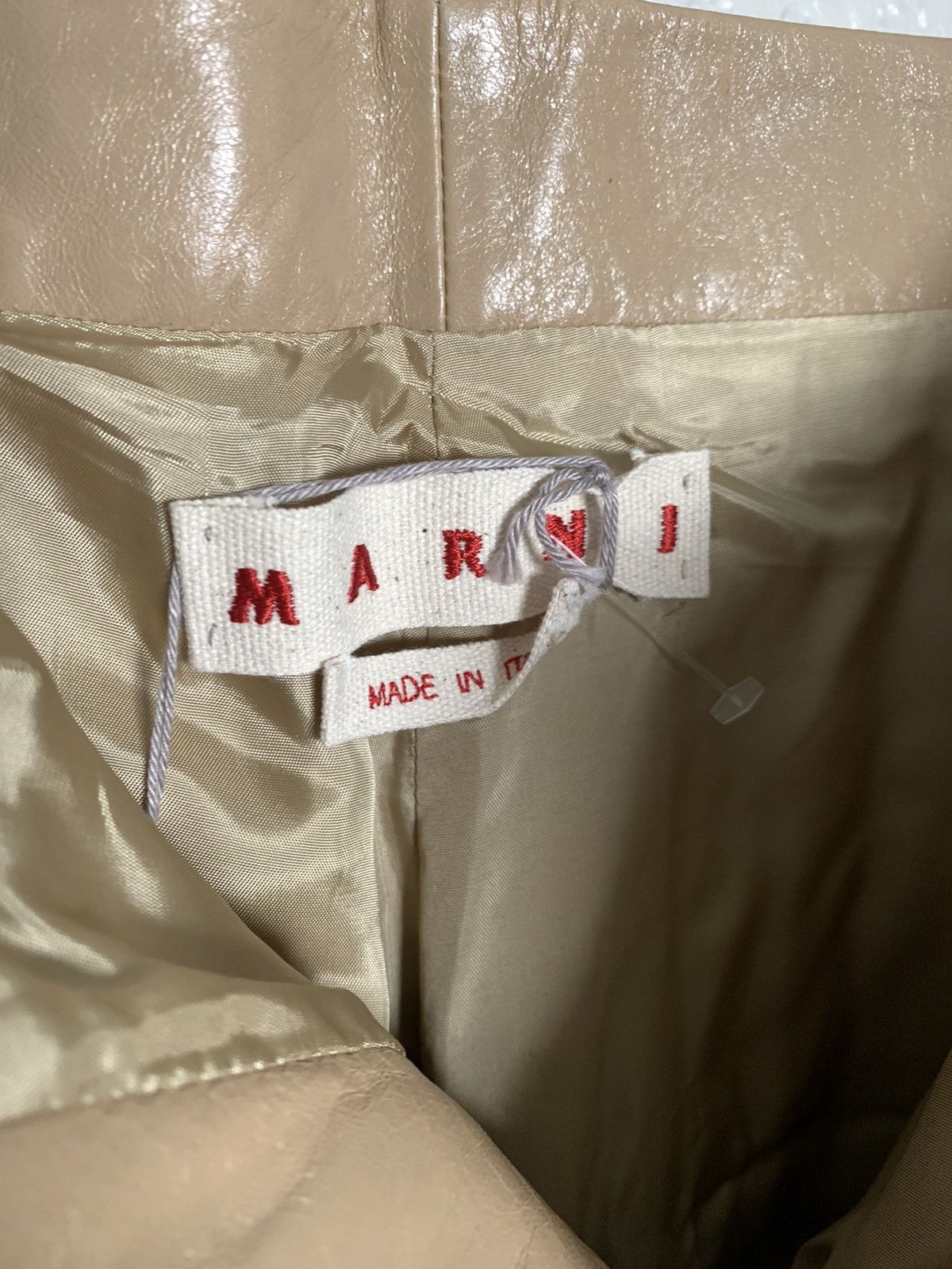 Marni $3500 Lamb Leather Wide Leg Flare Pants Size 28" / US 6 / IT 42 - 10 Thumbnail