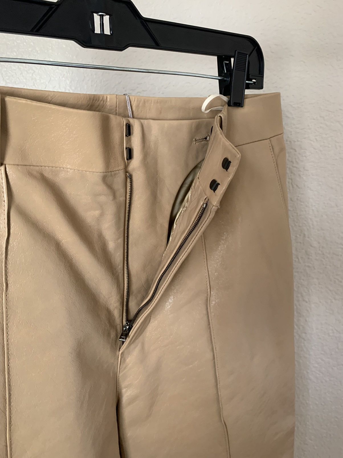 Marni $3500 Lamb Leather Wide Leg Flare Pants Size 28" / US 6 / IT 42 - 7 Thumbnail