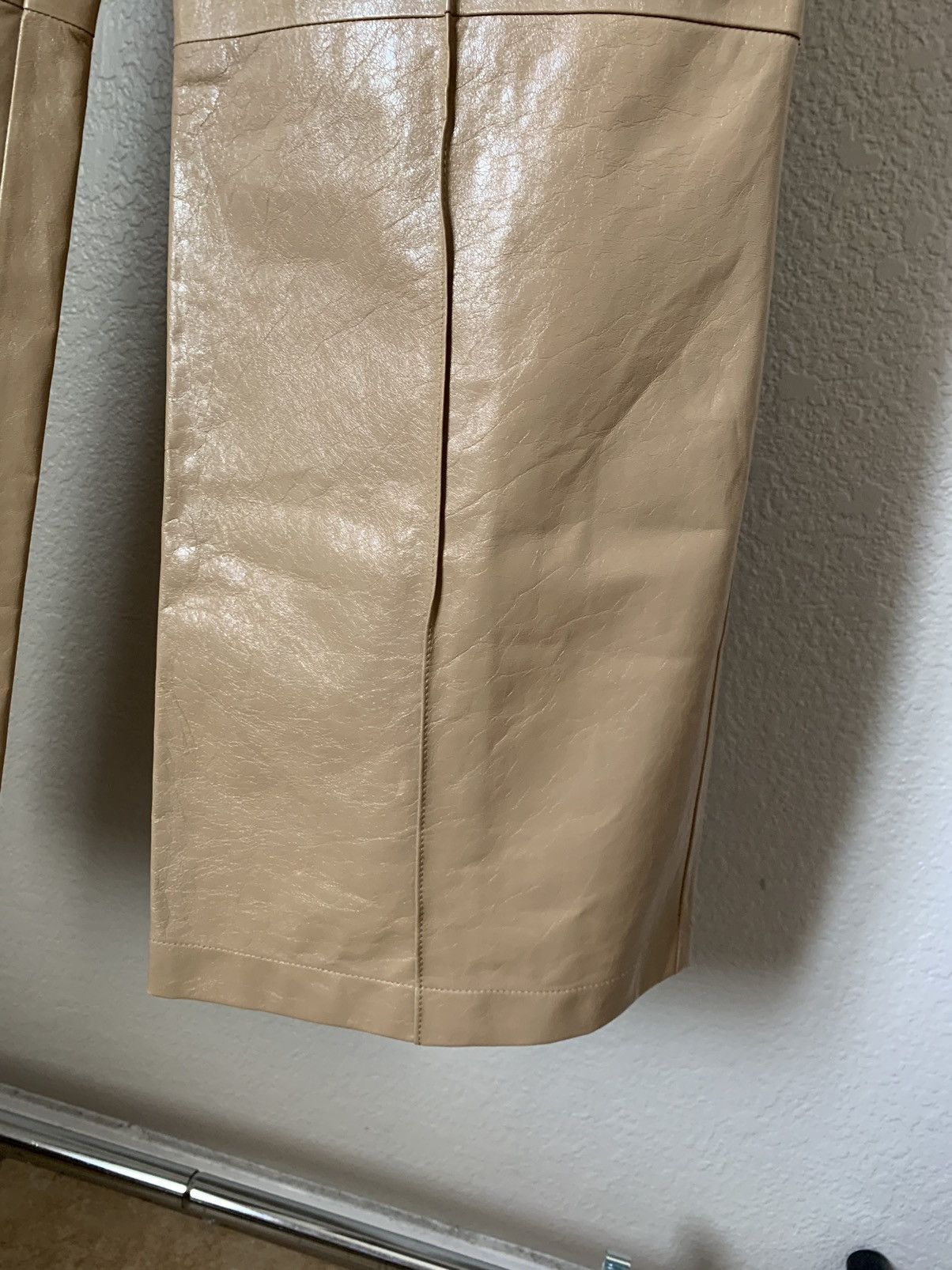 Marni $3500 Lamb Leather Wide Leg Flare Pants Size 28" / US 6 / IT 42 - 5 Thumbnail