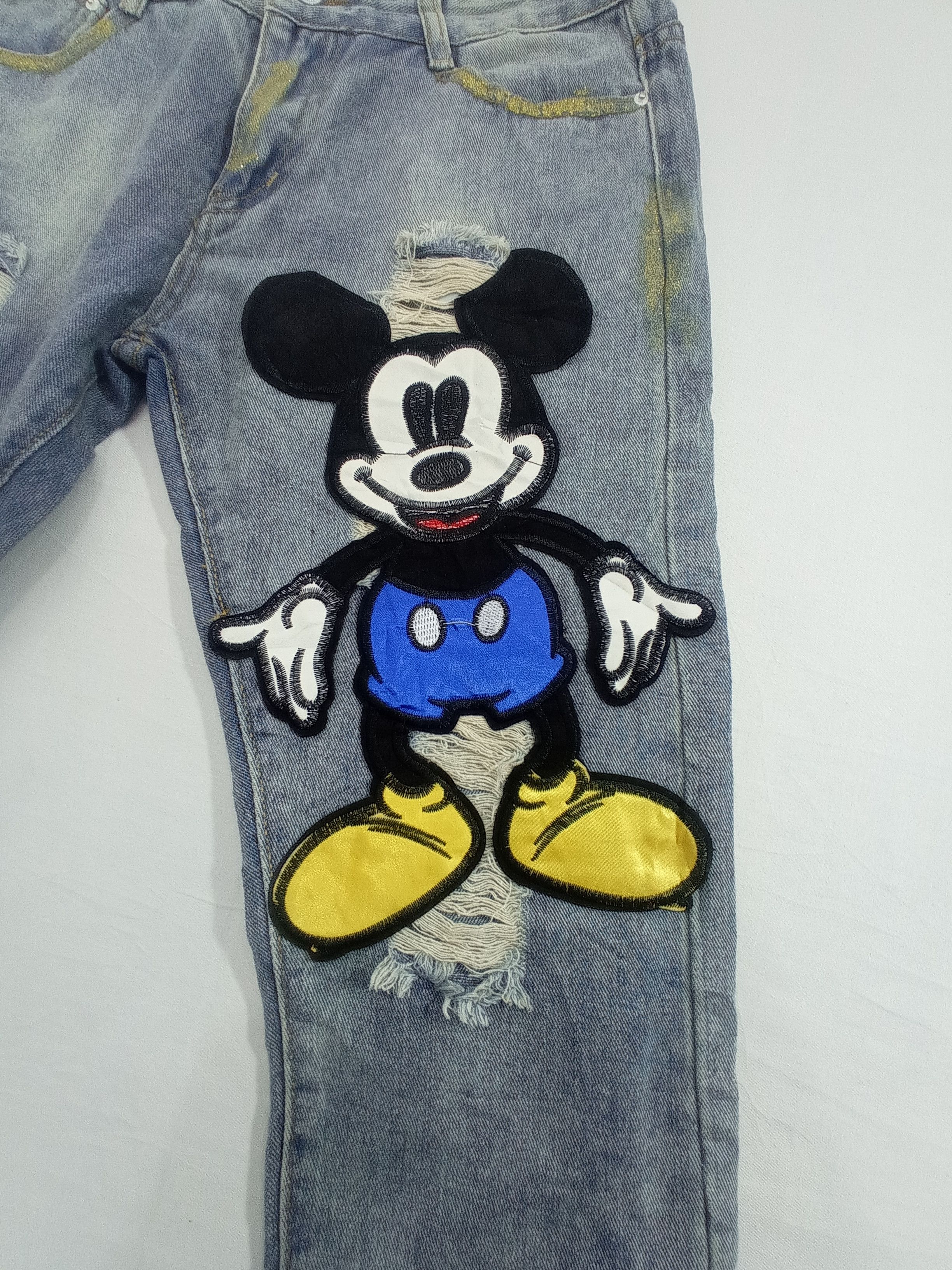 Japanese Brand Japanese Mickey Mouse Custom Distressed Denim Size US 28 / EU 44 - 6 Thumbnail