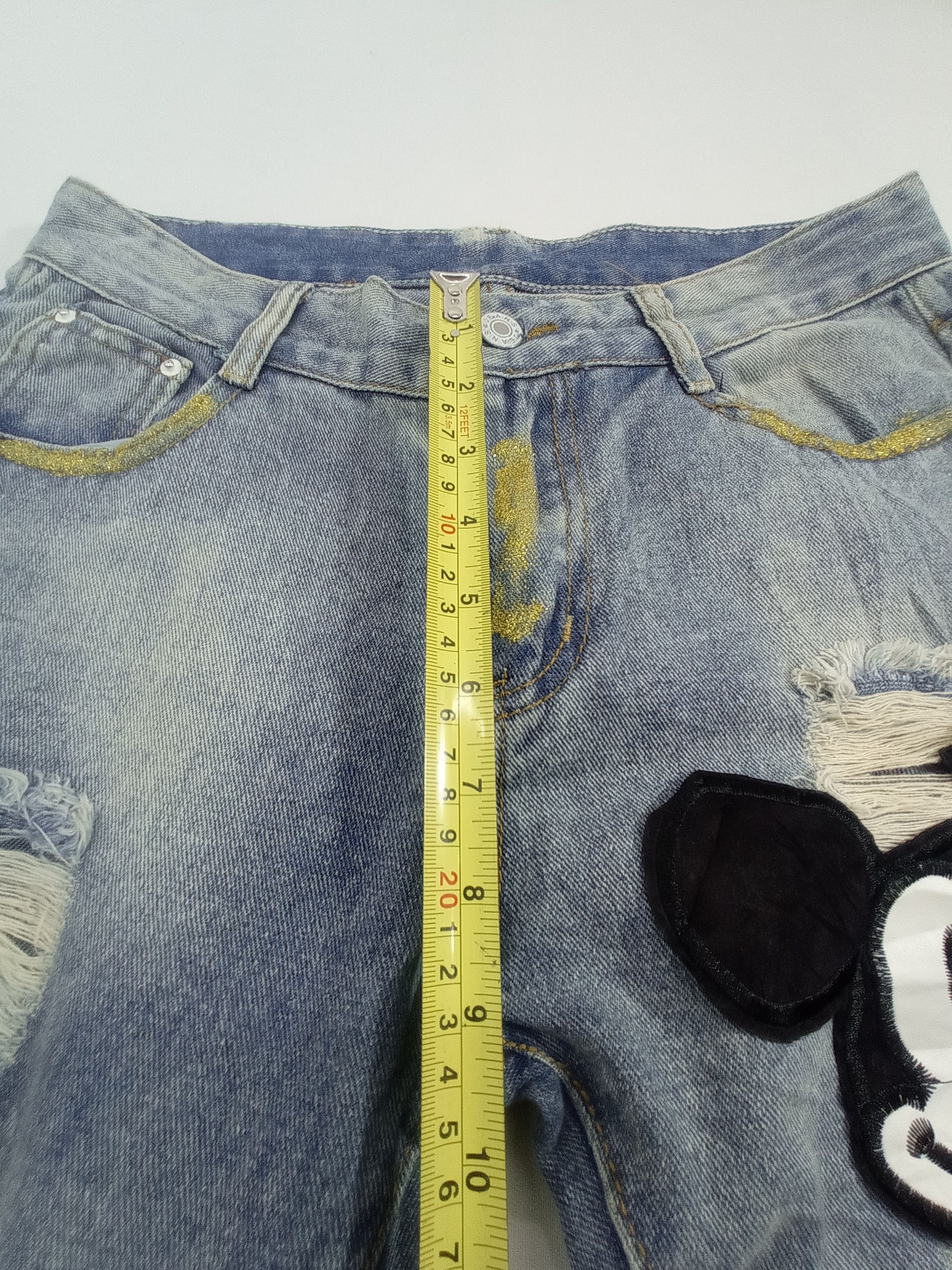 Japanese Brand Japanese Mickey Mouse Custom Distressed Denim Size US 28 / EU 44 - 8 Thumbnail