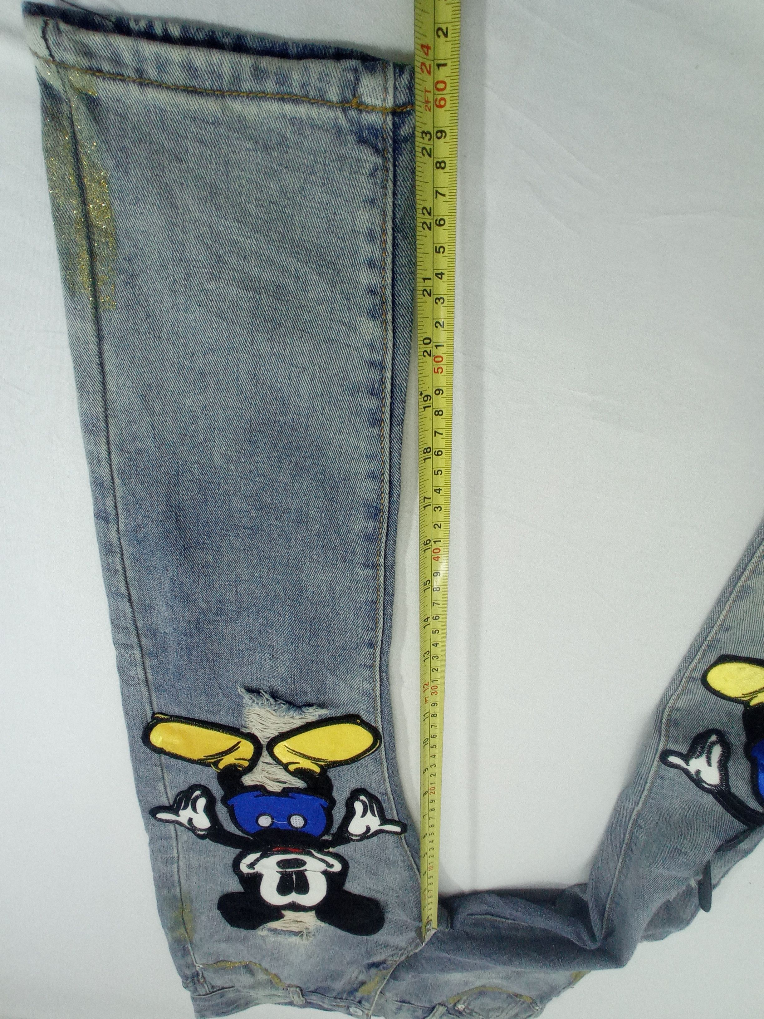Japanese Brand Japanese Mickey Mouse Custom Distressed Denim Size US 28 / EU 44 - 13 Thumbnail