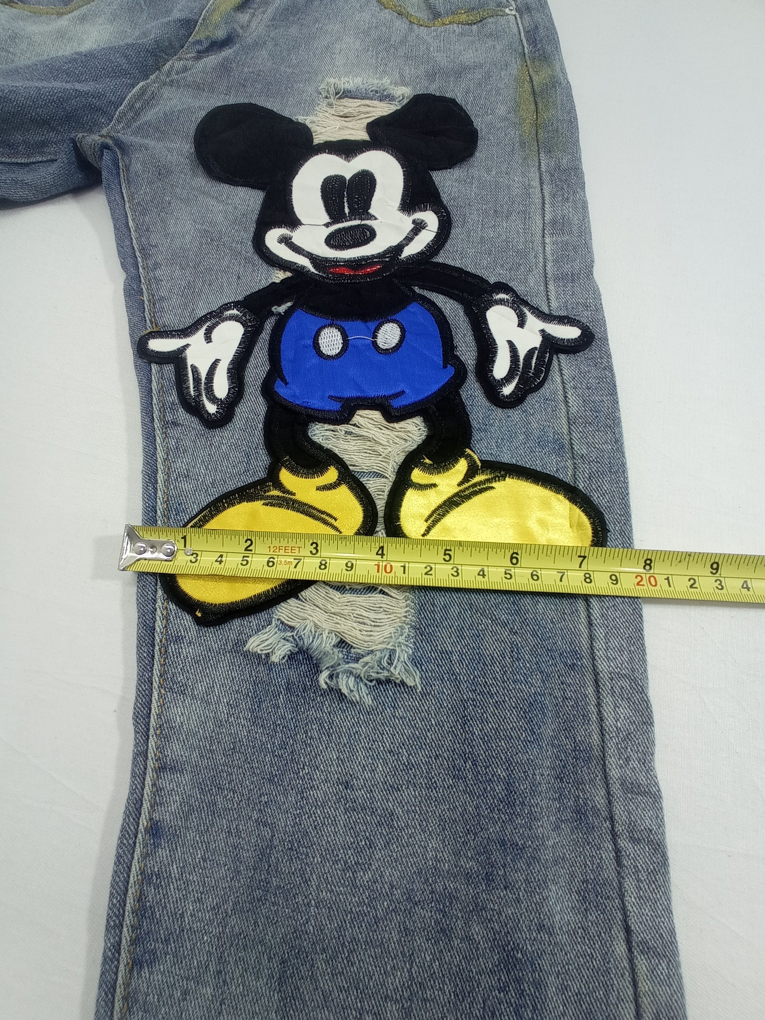 Japanese Brand Japanese Mickey Mouse Custom Distressed Denim Size US 28 / EU 44 - 11 Thumbnail