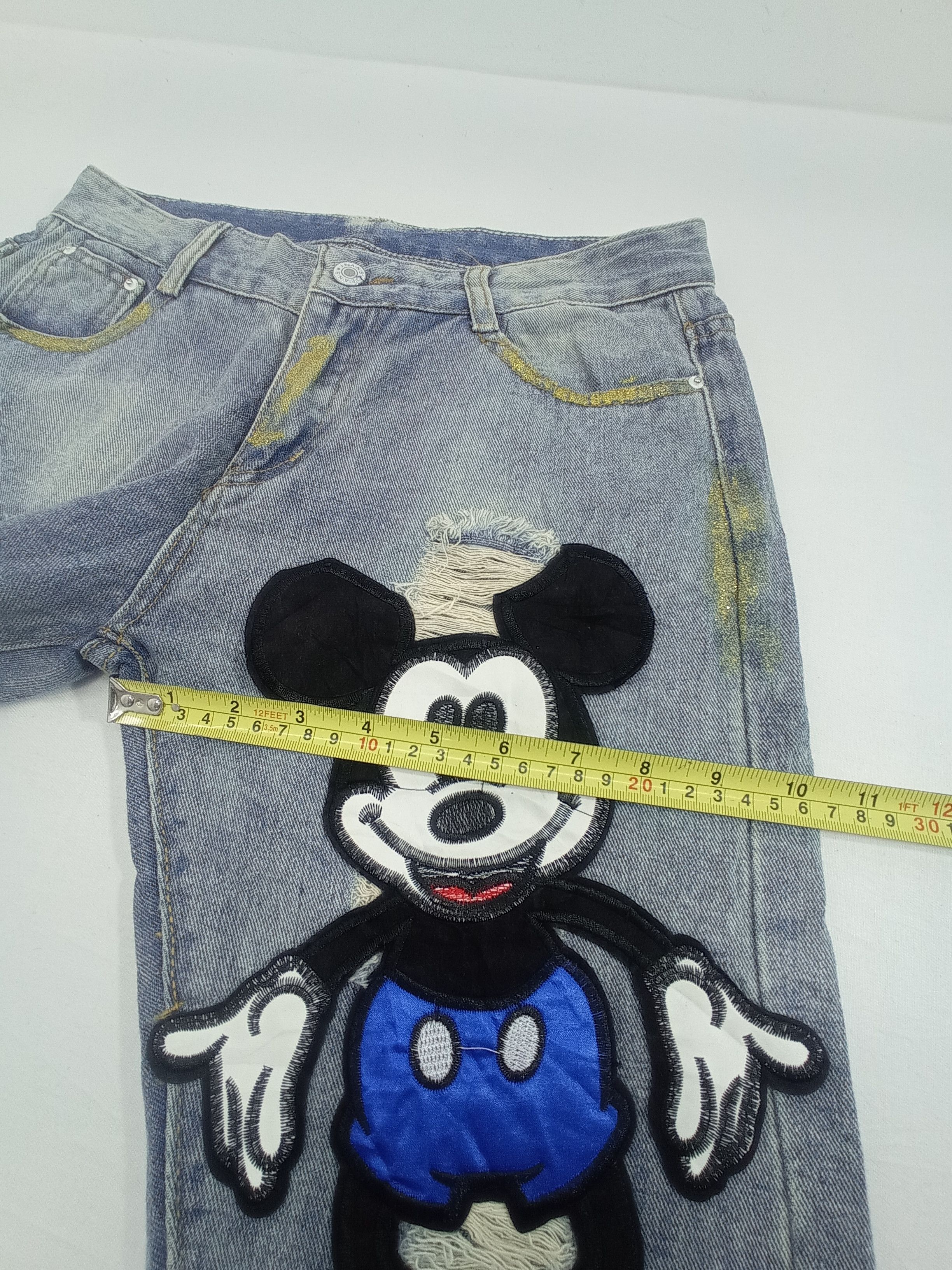 Japanese Brand Japanese Mickey Mouse Custom Distressed Denim Size US 28 / EU 44 - 10 Thumbnail
