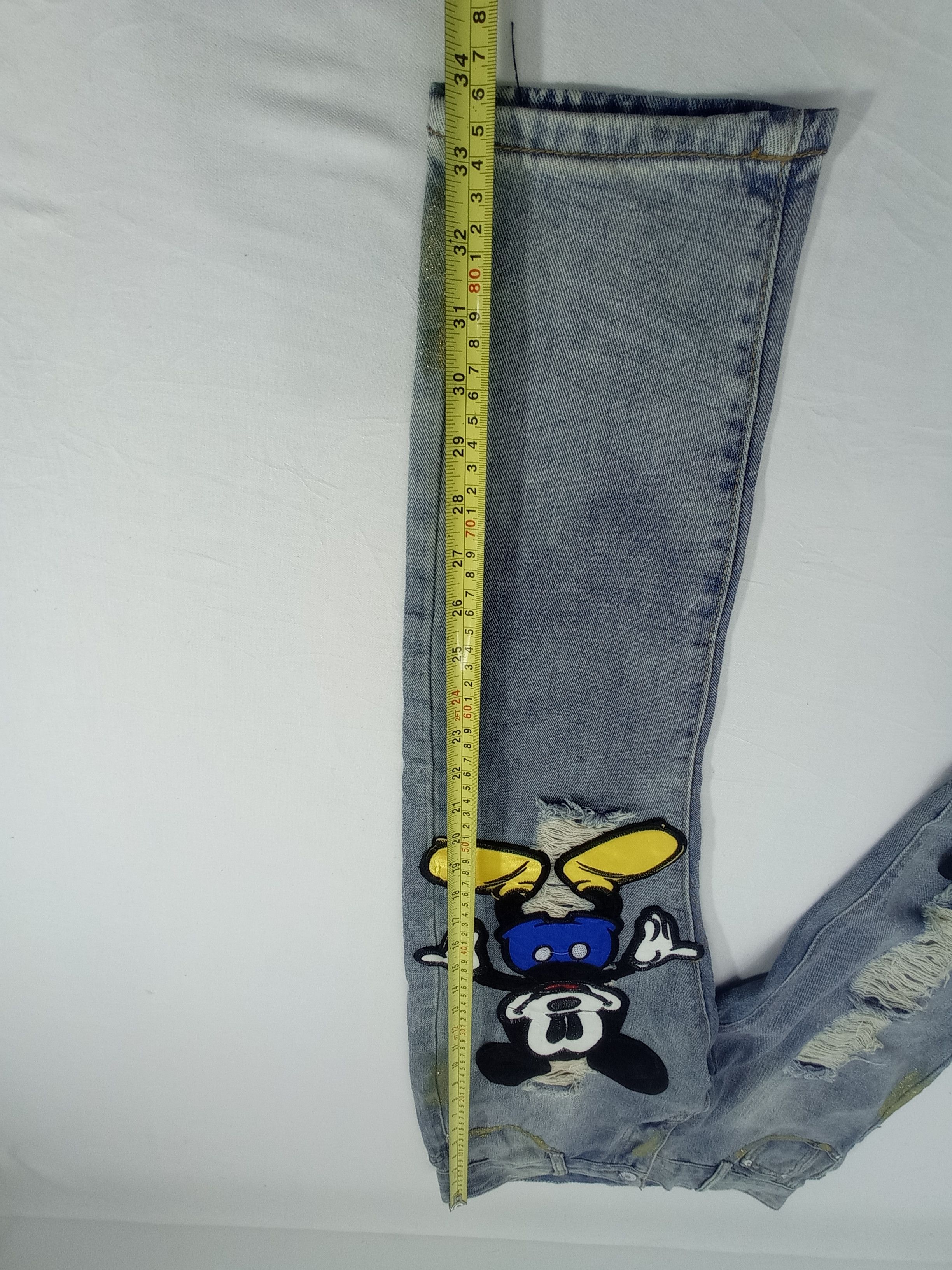 Japanese Brand Japanese Mickey Mouse Custom Distressed Denim Size US 28 / EU 44 - 14 Thumbnail