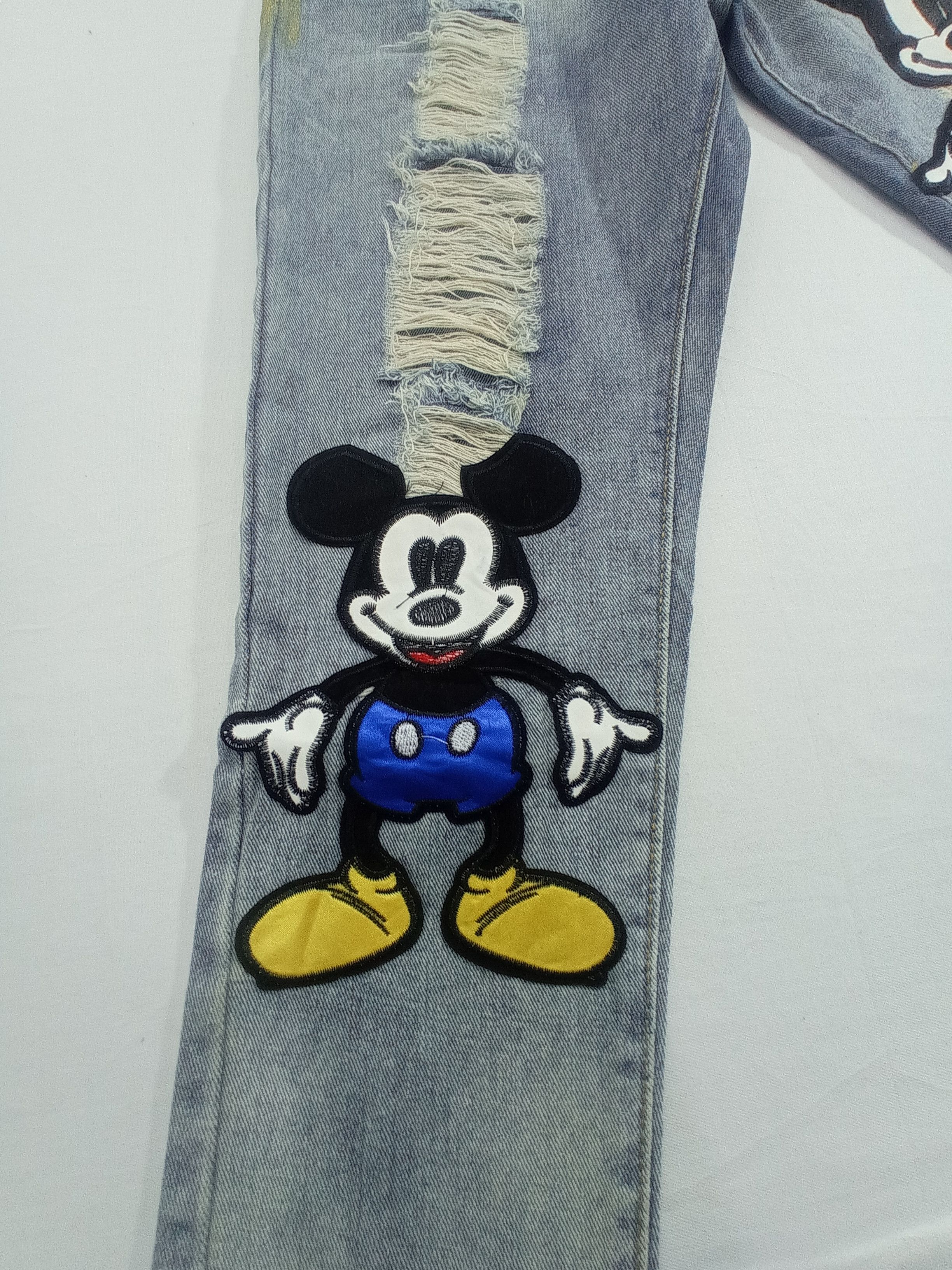 Japanese Brand Japanese Mickey Mouse Custom Distressed Denim Size US 28 / EU 44 - 4 Thumbnail