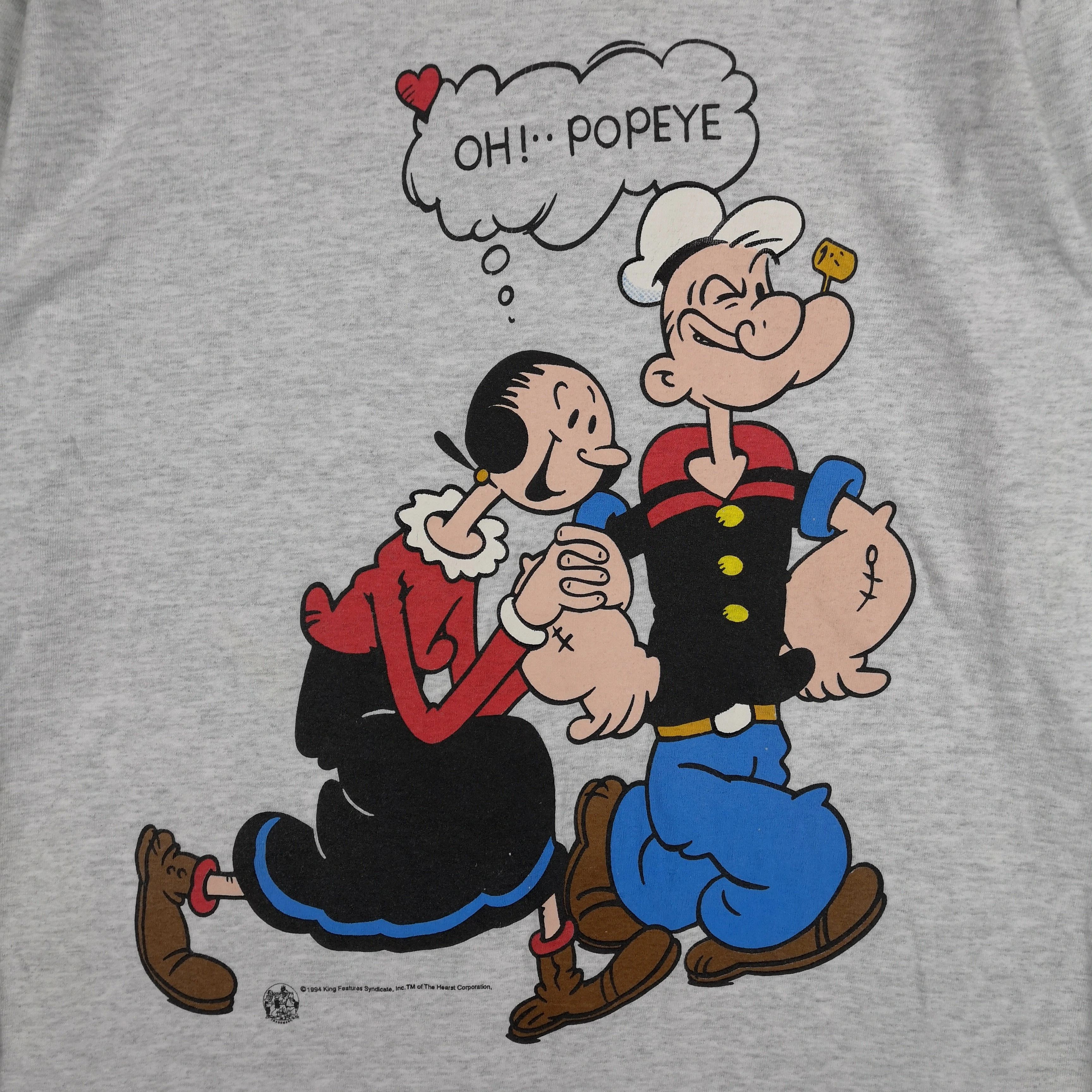 Cartoon Network Vintage Popaye T-Shirt Cartoon Anime Manga Tees 56789 Size US M / EU 48-50 / 2 - 4 Thumbnail
