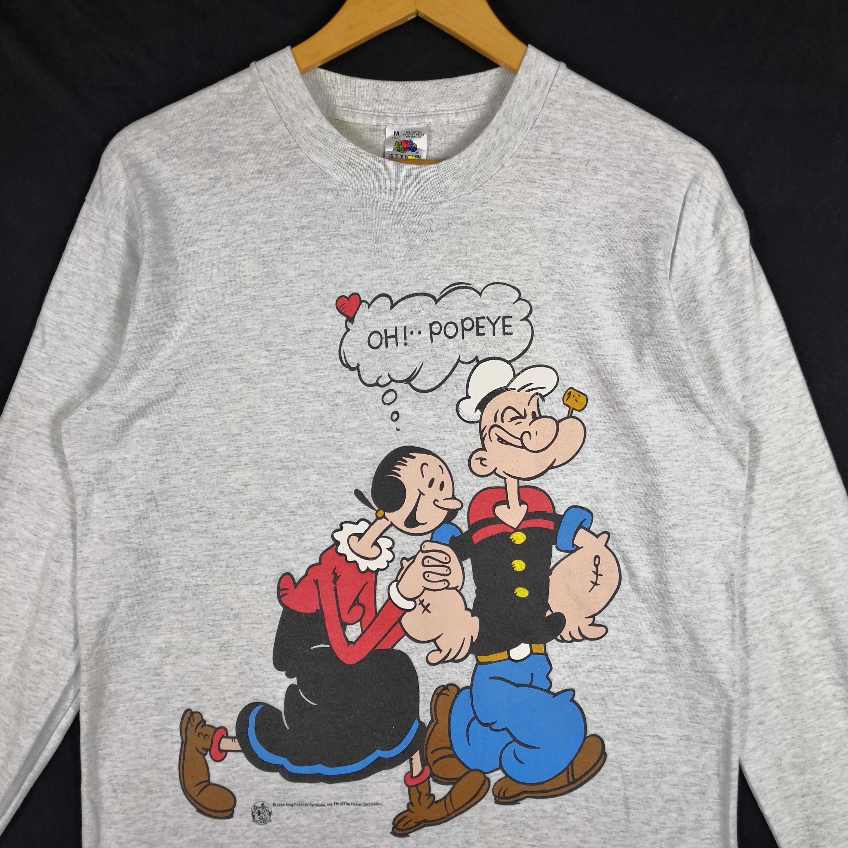 Cartoon Network Vintage Popaye T-Shirt Cartoon Anime Manga Tees 56789 Size US M / EU 48-50 / 2 - 3 Thumbnail