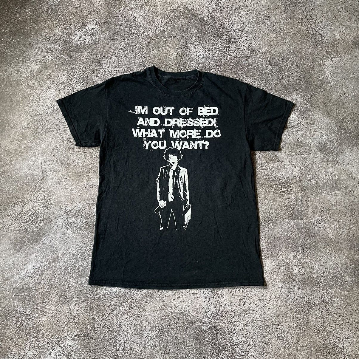 Vintage Y2K Distressed Graphic Tee Dark Print Grunge Thrashed Slim M Size US M / EU 48-50 / 2 - 3 Thumbnail