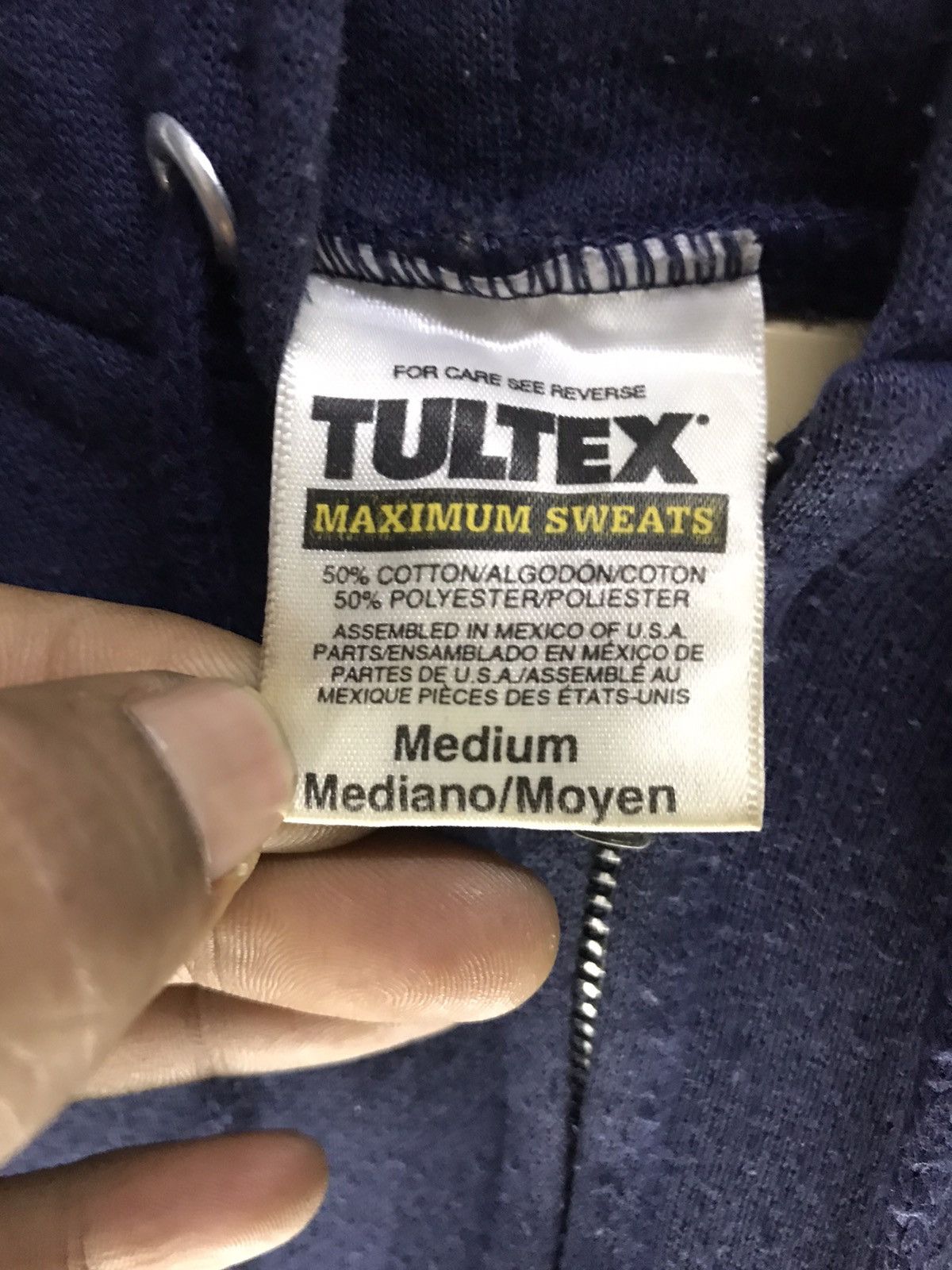 Tultex × Vintage Vintage plain zipper hoodie by tultex Size US M / EU 48-50 / 2 - 3 Thumbnail