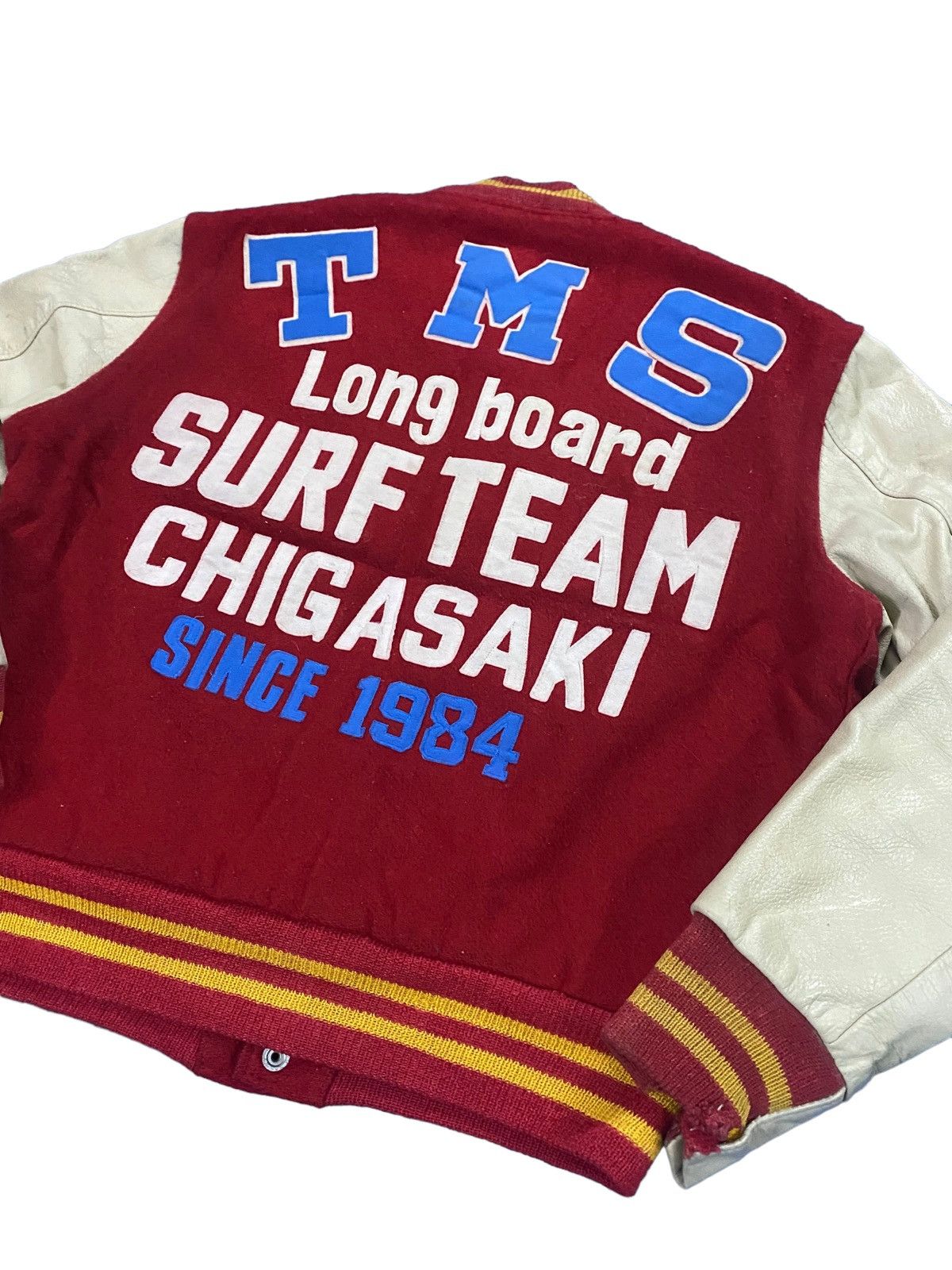 Golden Bear 🔥FinalDrop⏰Vtg 90s Golden Bear Sleeve Lather Varsity Jacket Size US M / EU 48-50 / 2 - 5 Thumbnail