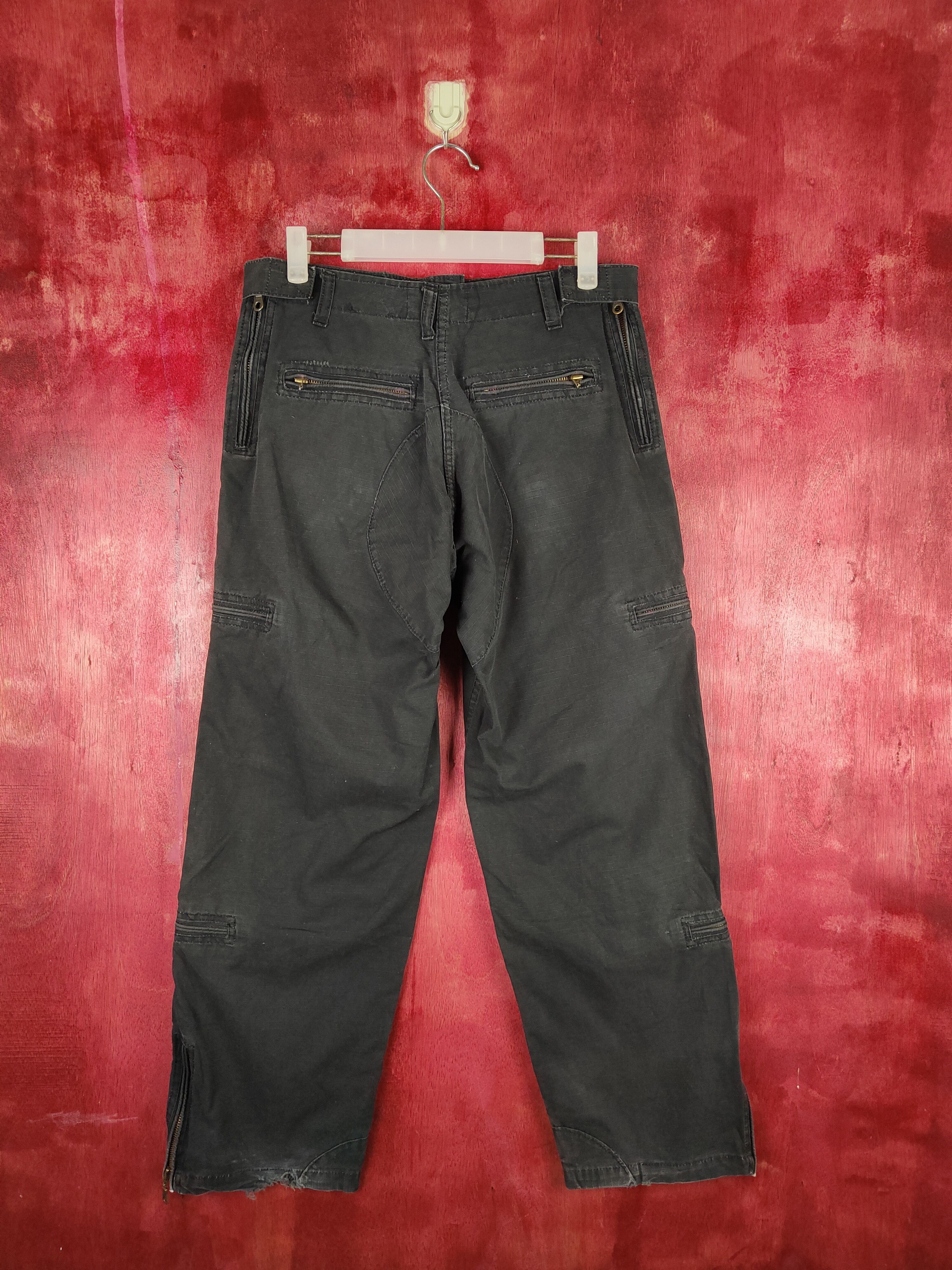 If Six Was Nine DL Peace-Corps Black Multi Pocket Tactical Cargo Pants #S603 Size US 31 - 8 Thumbnail