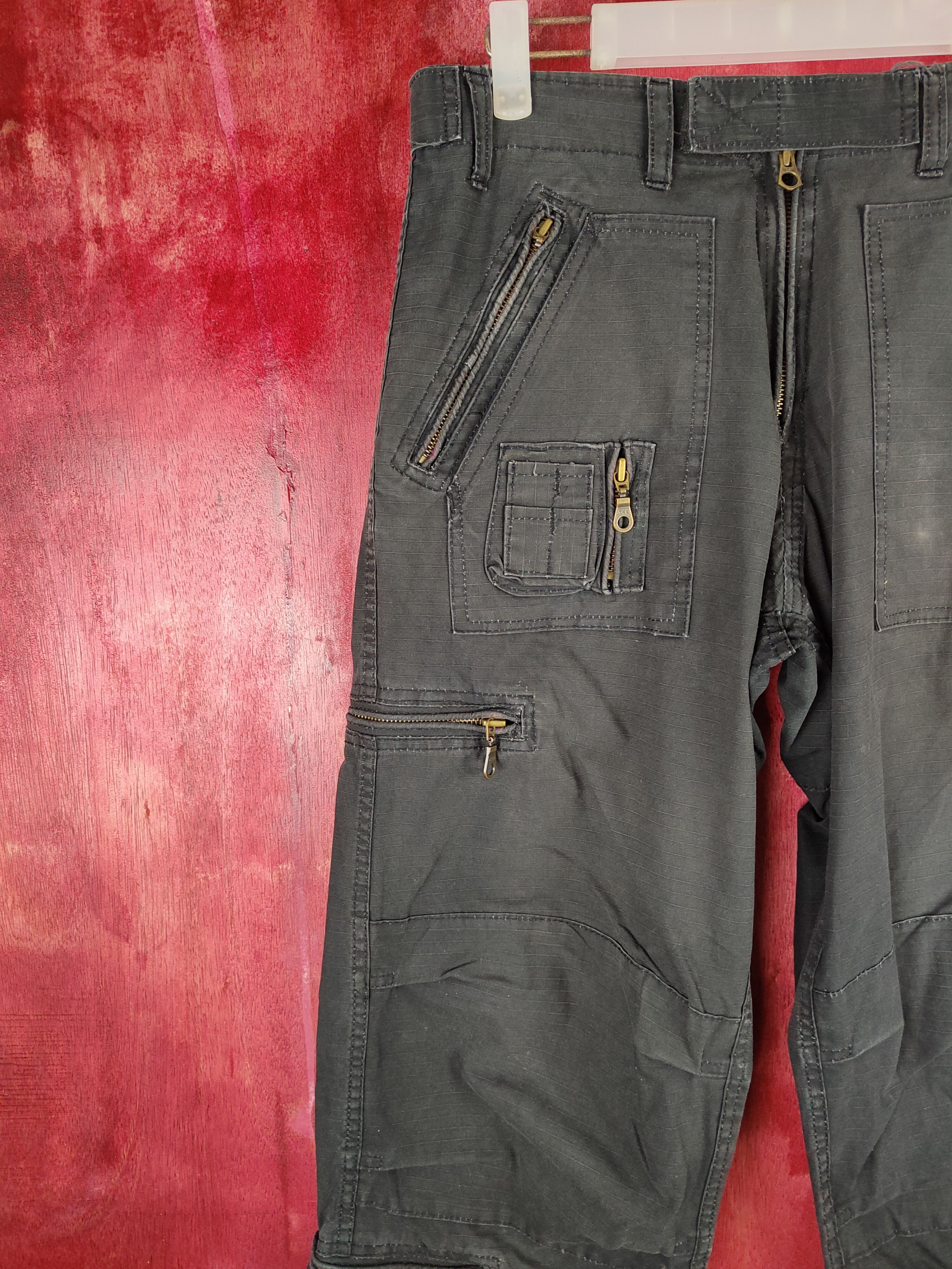 If Six Was Nine DL Peace-Corps Black Multi Pocket Tactical Cargo Pants #S603 Size US 31 - 4 Thumbnail