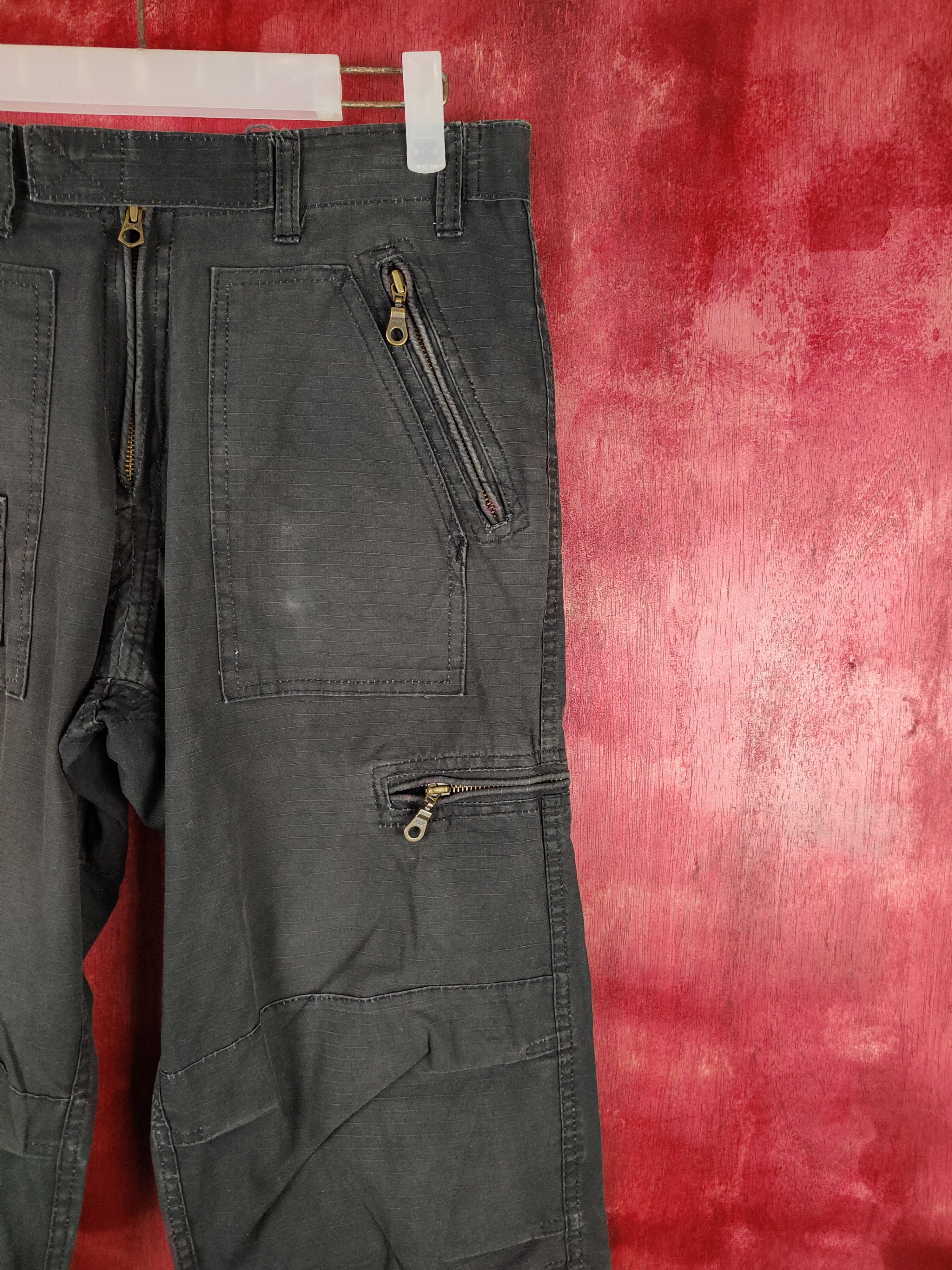 If Six Was Nine DL Peace-Corps Black Multi Pocket Tactical Cargo Pants #S603 Size US 31 - 6 Thumbnail