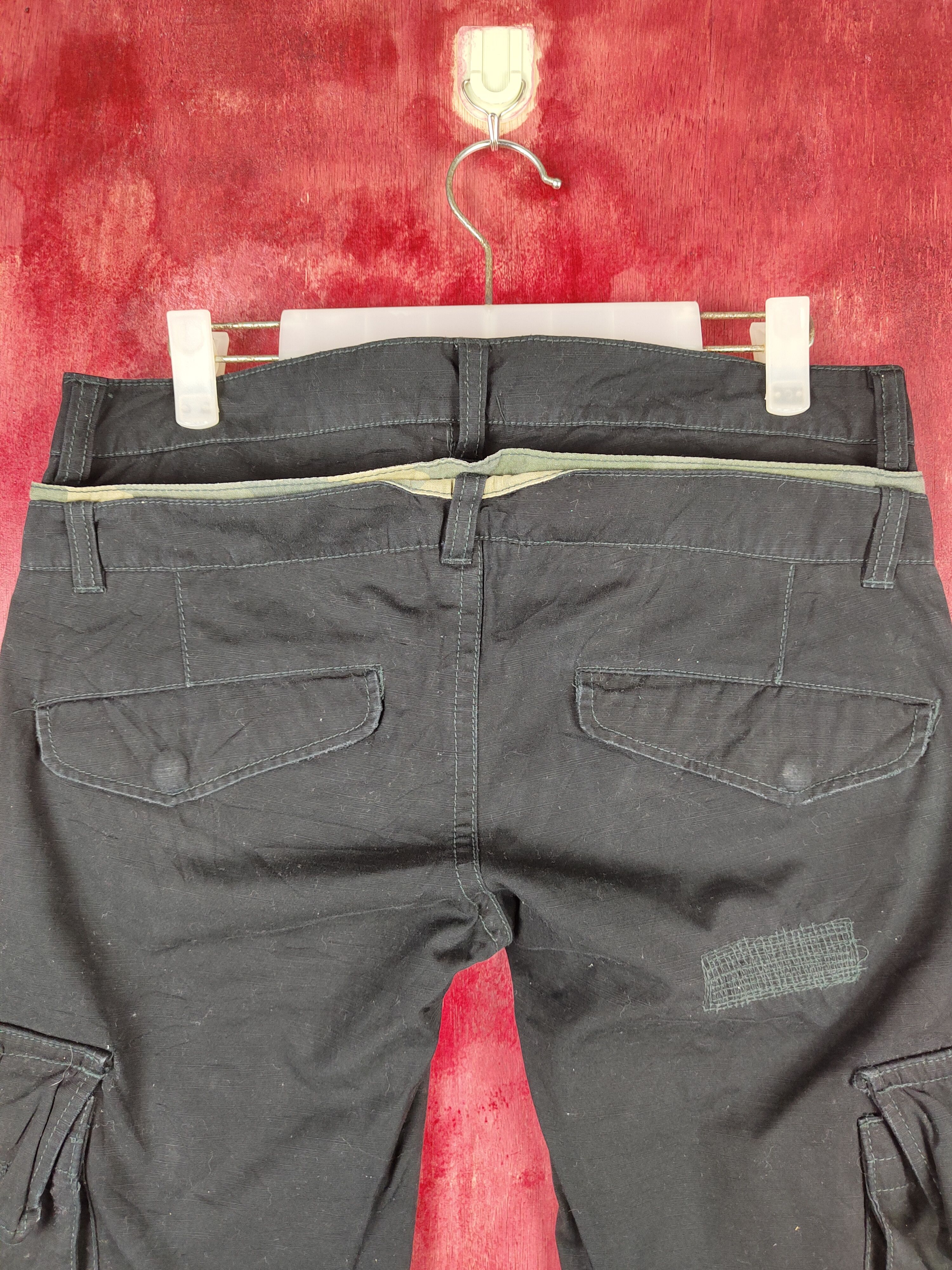 If Six Was Nine DL Tettsup Double waist Black Multi Pocket Cargo Pants #S605 Size US 28 / EU 44 - 10 Thumbnail