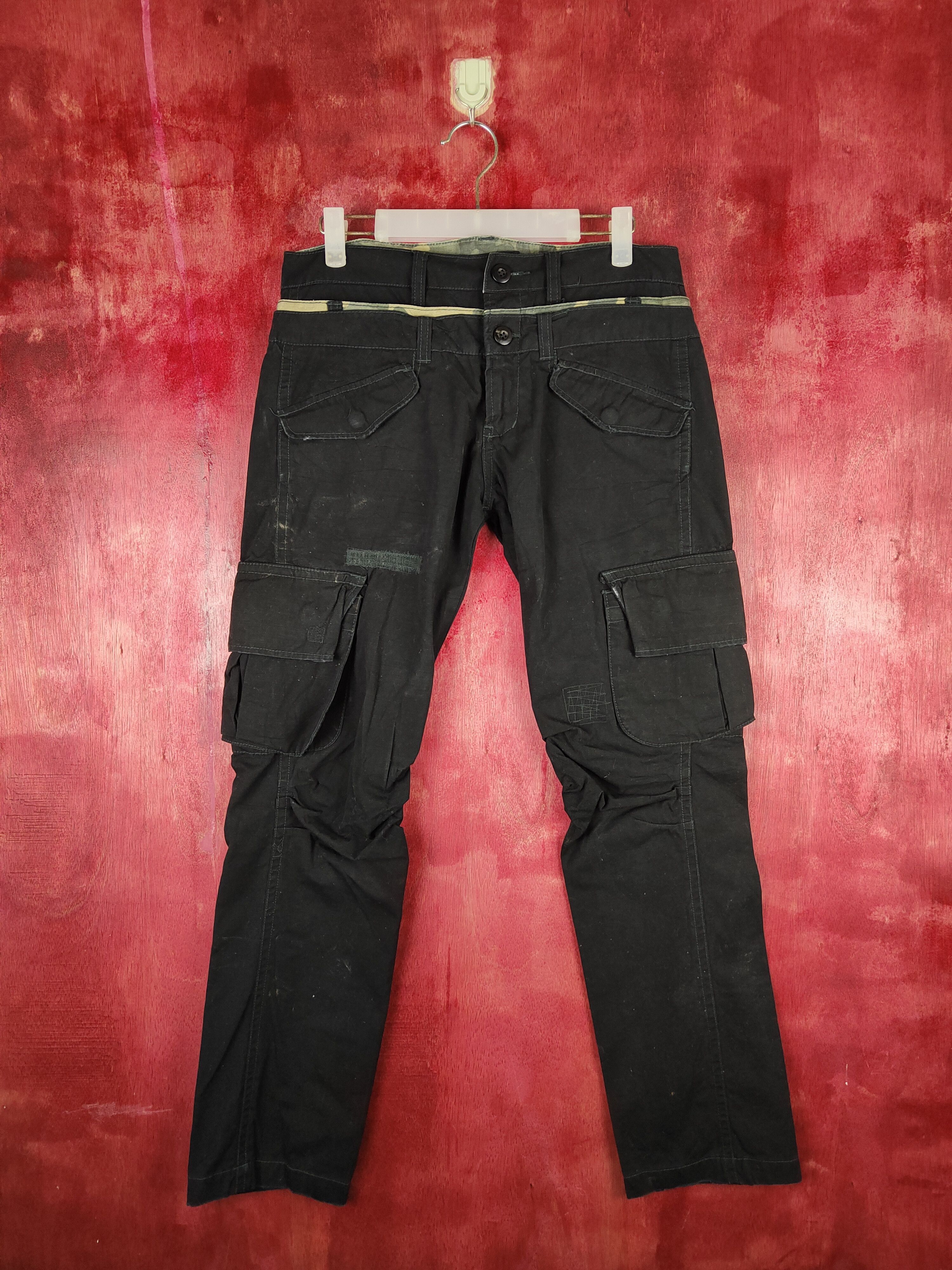 If Six Was Nine DL Tettsup Double waist Black Multi Pocket Cargo Pants #S605 Size US 28 / EU 44 - 1 Thumbnail
