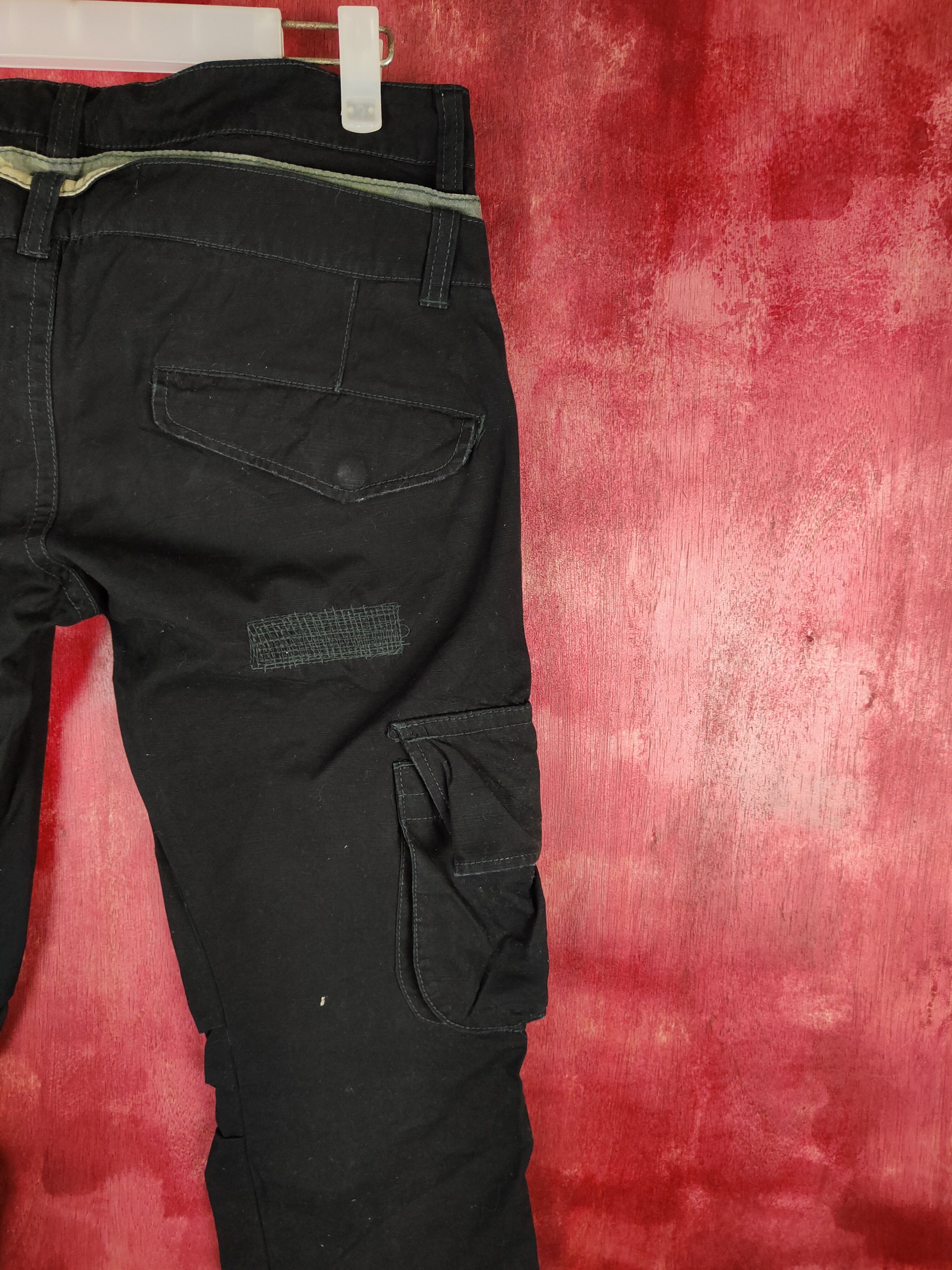 If Six Was Nine DL Tettsup Double waist Black Multi Pocket Cargo Pants #S605 Size US 28 / EU 44 - 13 Thumbnail