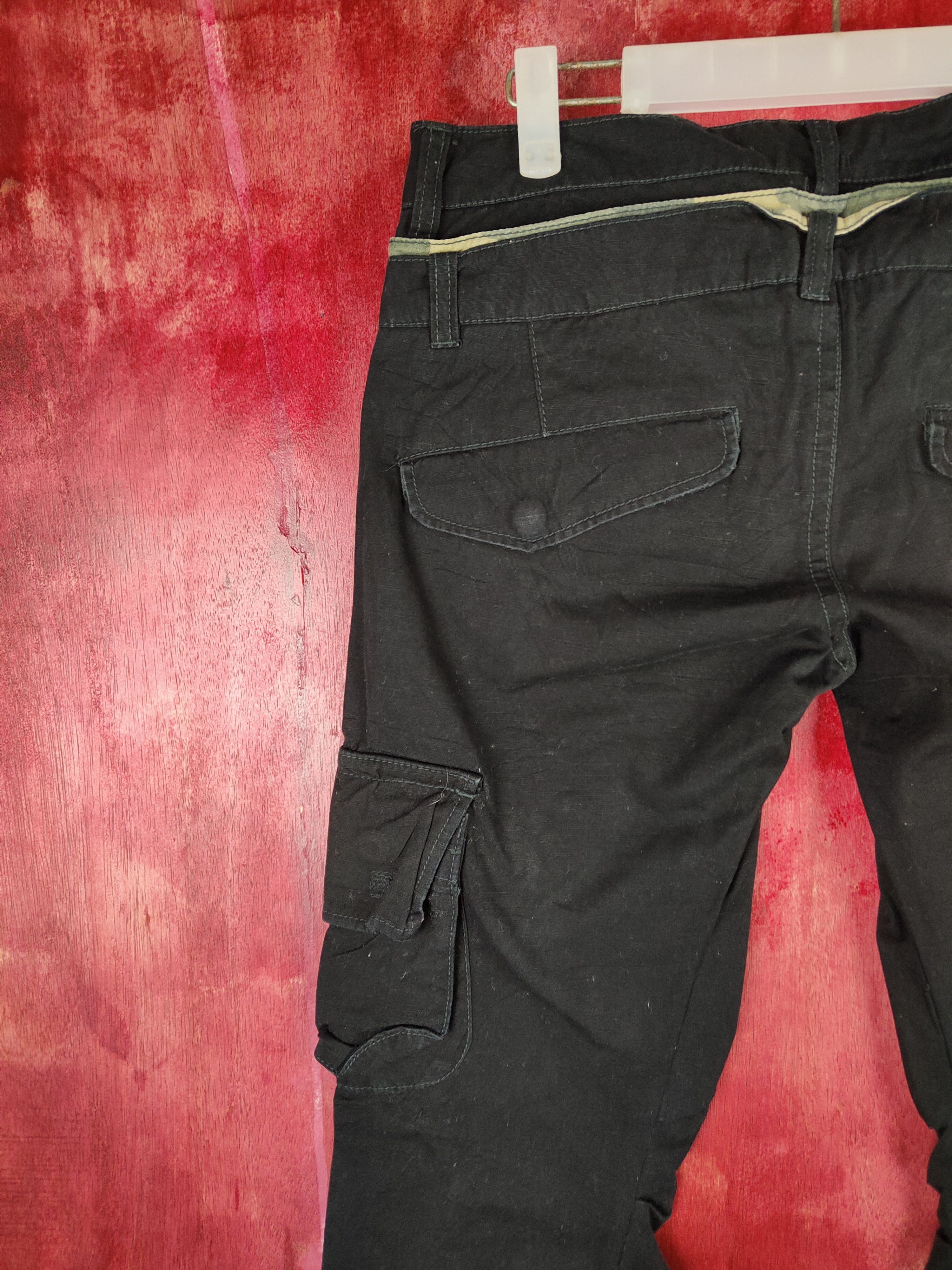 If Six Was Nine DL Tettsup Double waist Black Multi Pocket Cargo Pants #S605 Size US 28 / EU 44 - 11 Thumbnail