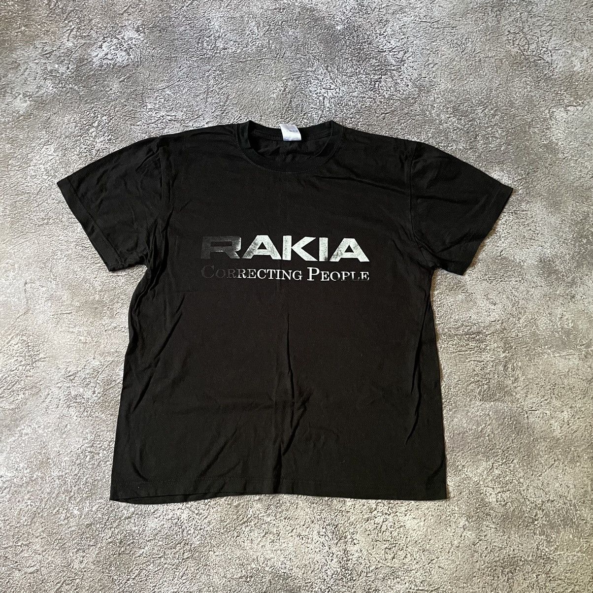 Vintage Vintage Y2K Rakia Graphic Tee Faded Black Streetwear Slim XL Size US XL / EU 56 / 4 - 2 Thumbnail