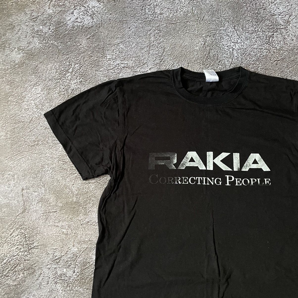 Vintage Vintage Y2K Rakia Graphic Tee Faded Black Streetwear Slim XL Size US XL / EU 56 / 4 - 4 Thumbnail