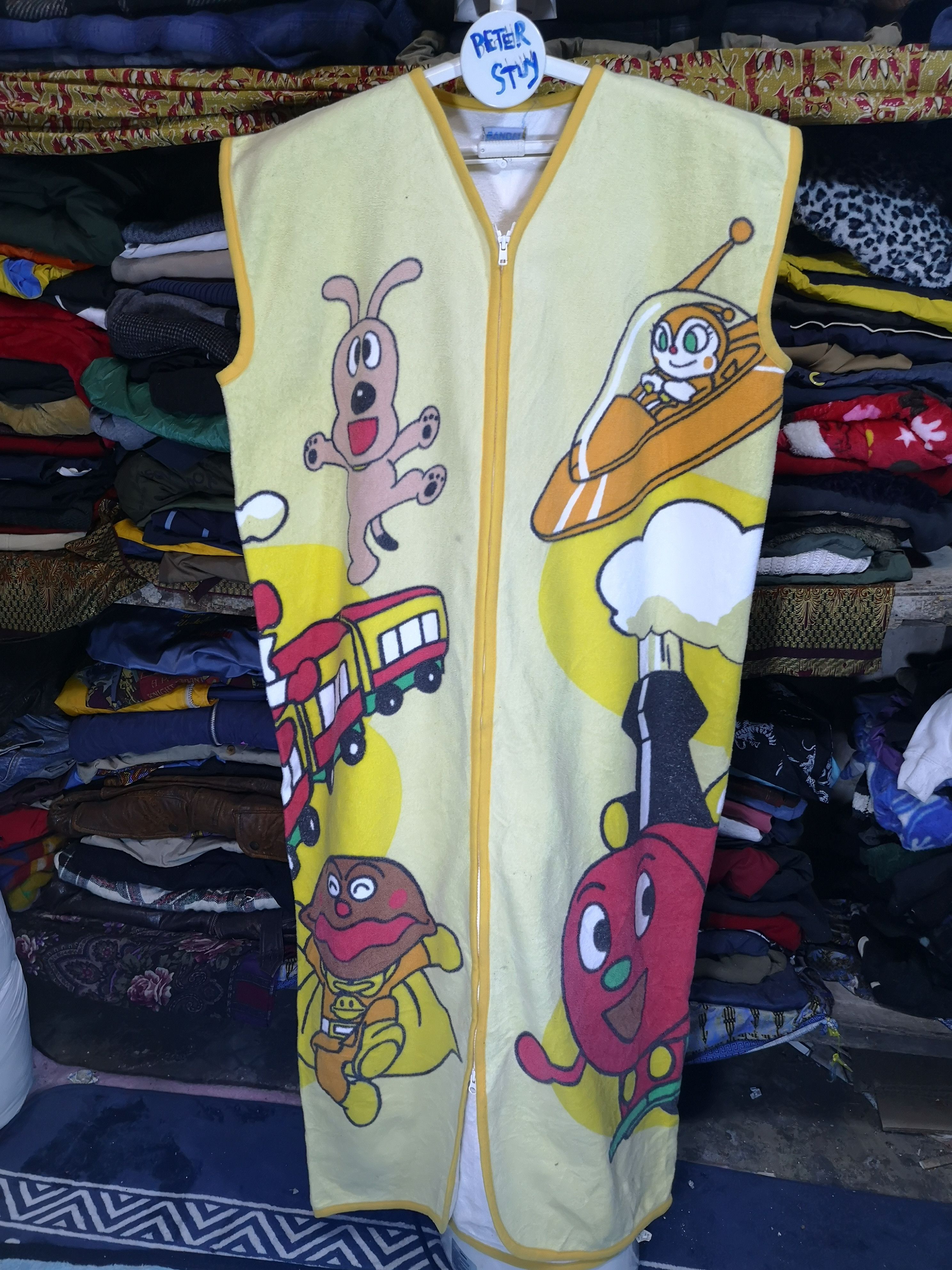 Cartoon Network × Disney × Japanese Brand "ANPANMAN" LONG VESTS Size US L / EU 52-54 / 3 - 2 Thumbnail