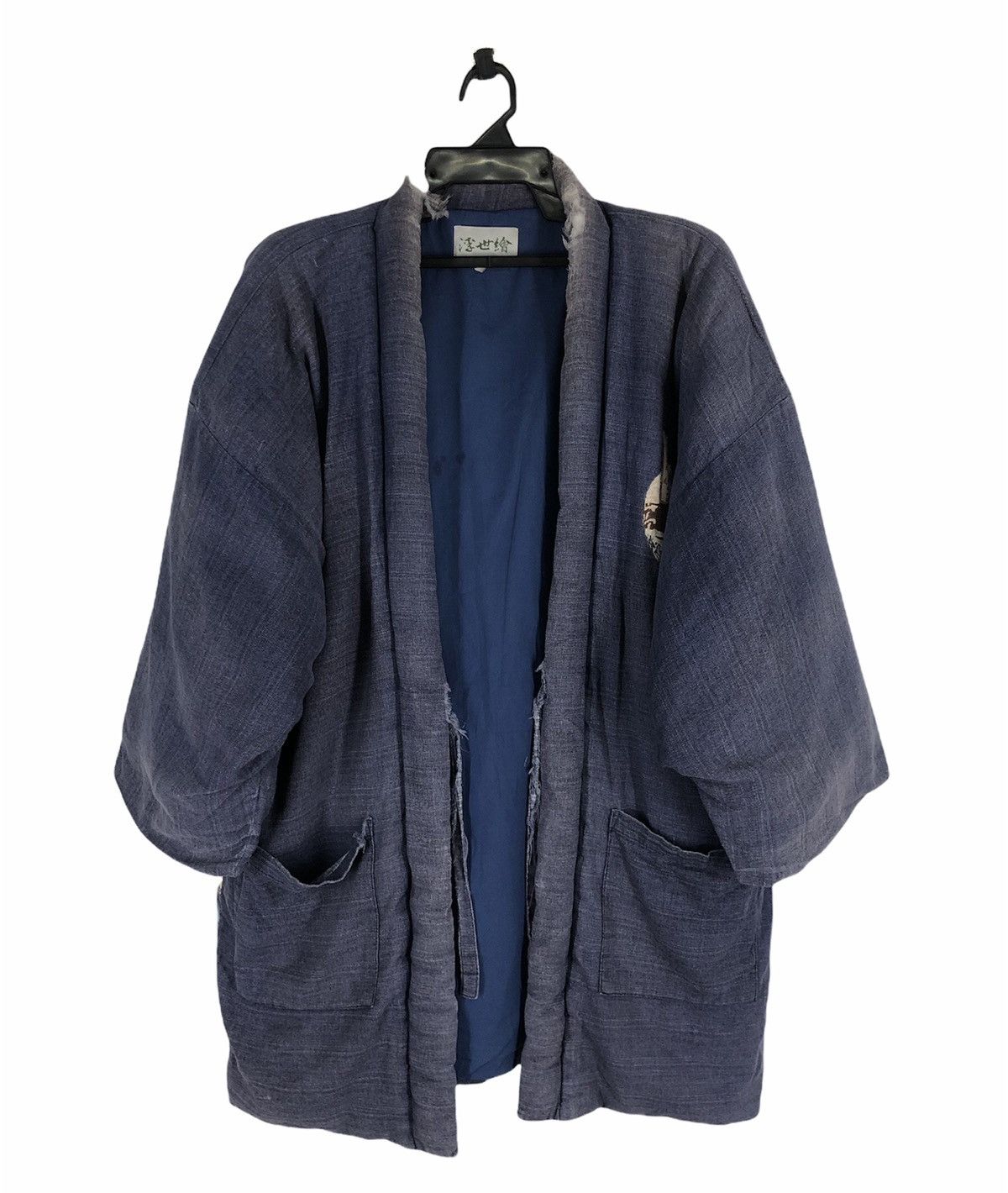 Indigo × Vintage Mountain Graphic Kimono Hanten Jacket Size US L / EU 52-54 / 3 - 2 Thumbnail
