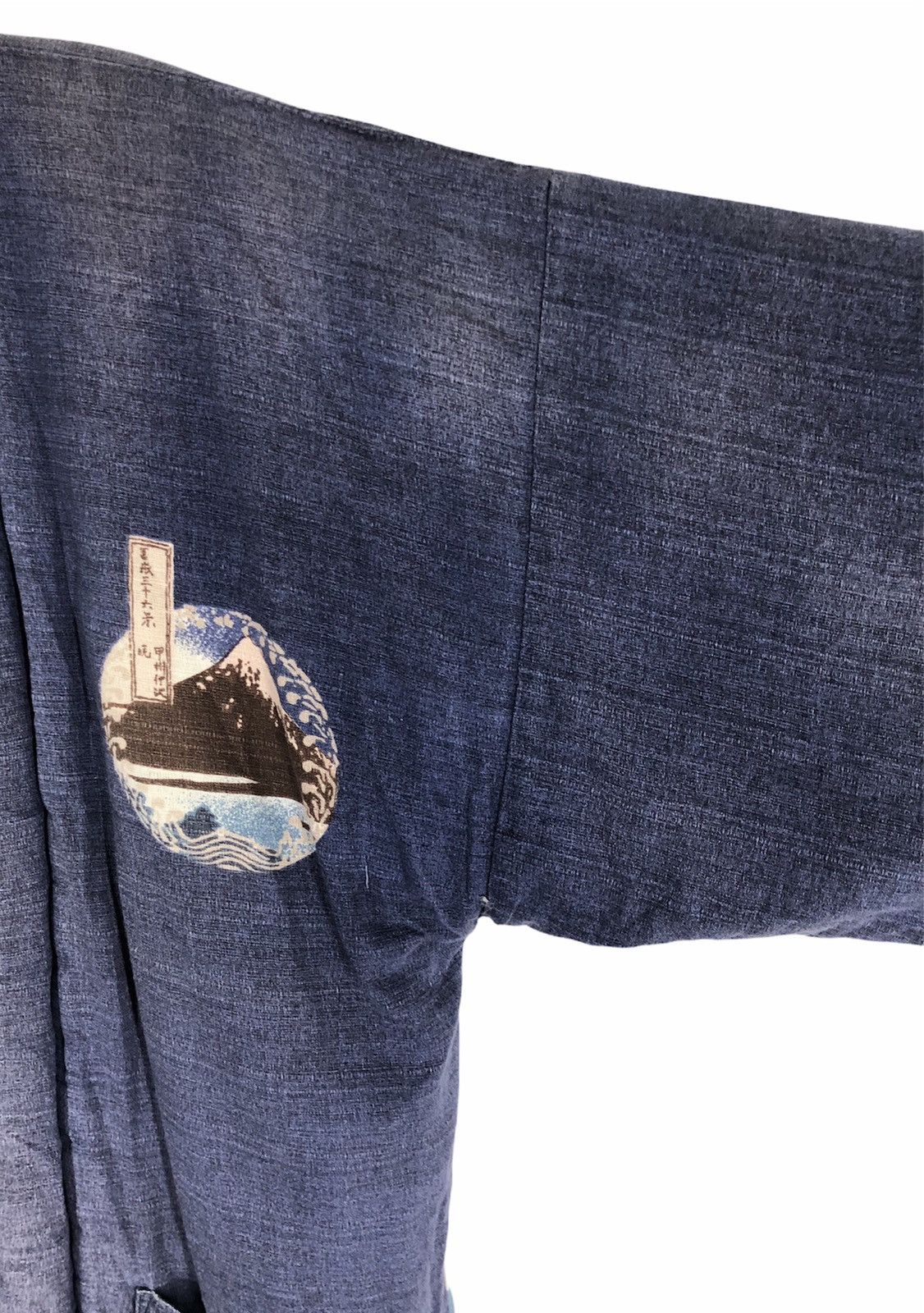 Indigo × Vintage Mountain Graphic Kimono Hanten Jacket Size US L / EU 52-54 / 3 - 7 Thumbnail