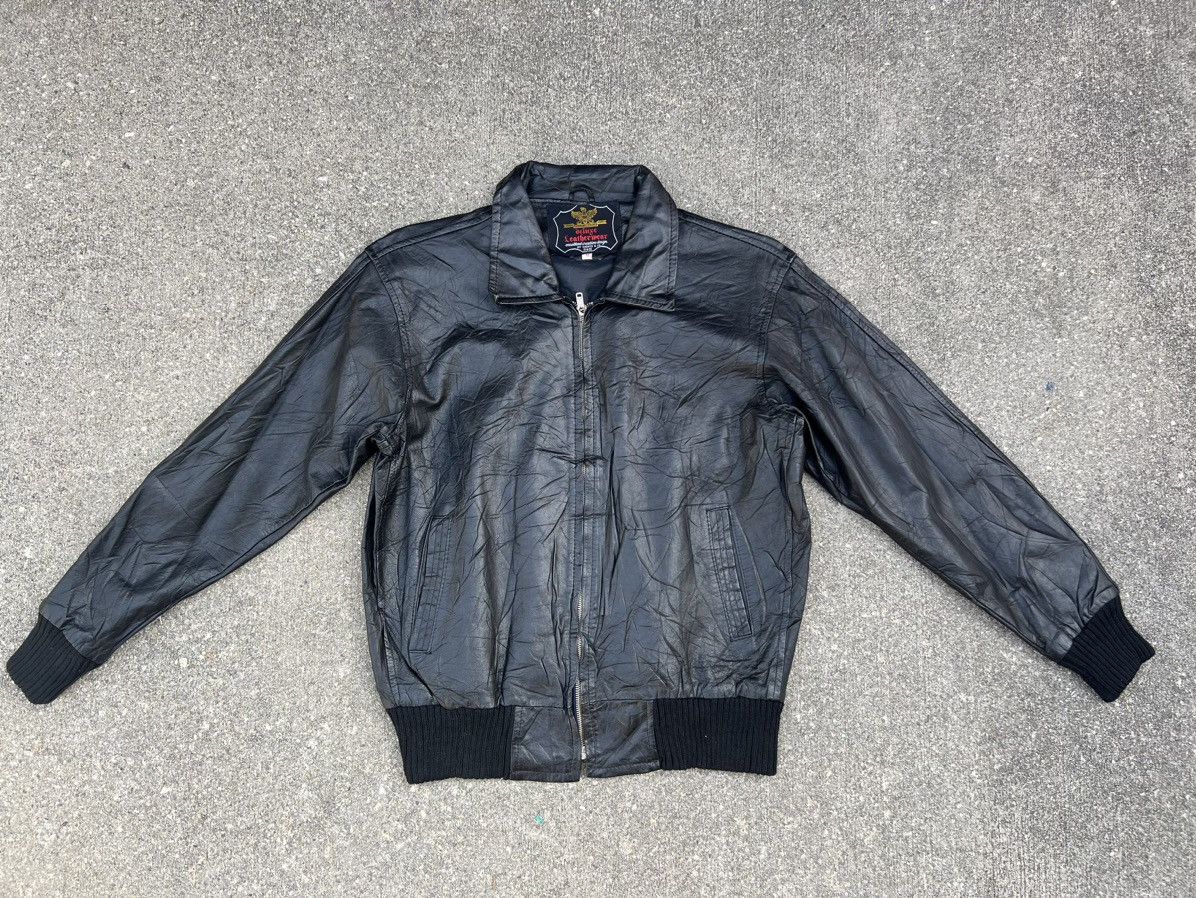 Freewheelers Vintage Deluxe Japan Black Cowhide Leather Jacket Bomber ...