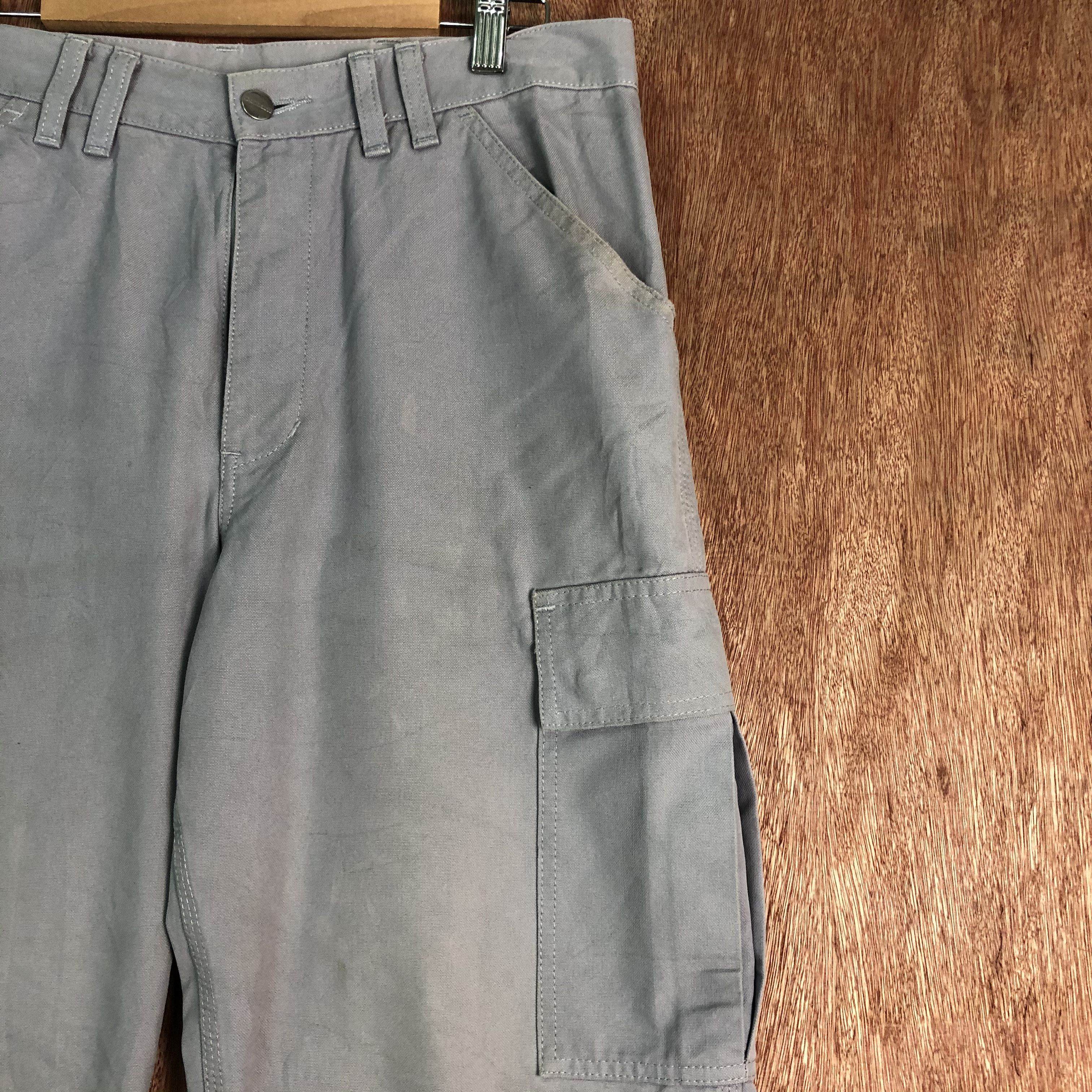 Carhartt DLL CarHart Grey Multipocket workers Cargo Pants #C109 Size US 31 - 4 Thumbnail