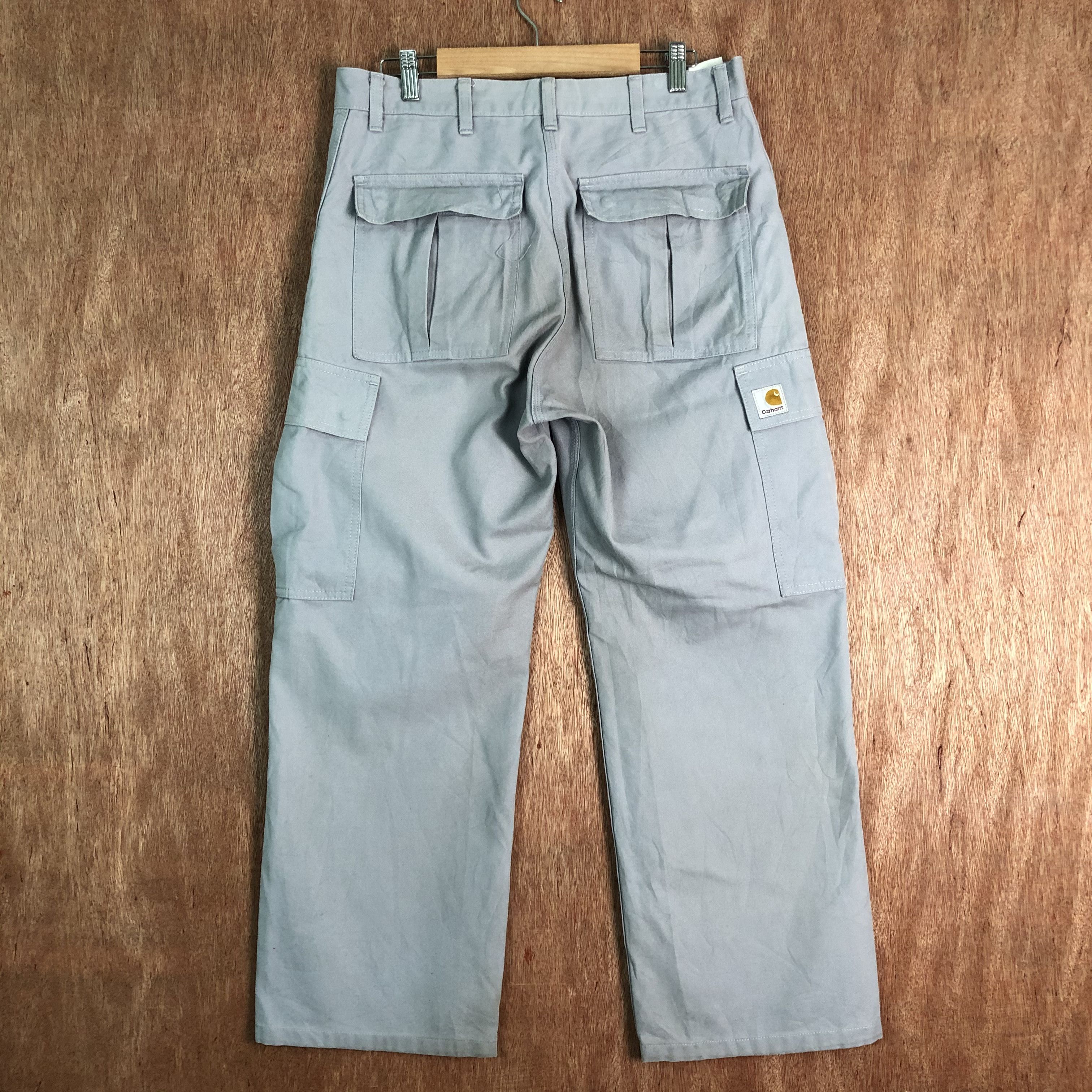 Carhartt DLL CarHart Grey Multipocket workers Cargo Pants #C109 Size US 31 - 8 Thumbnail