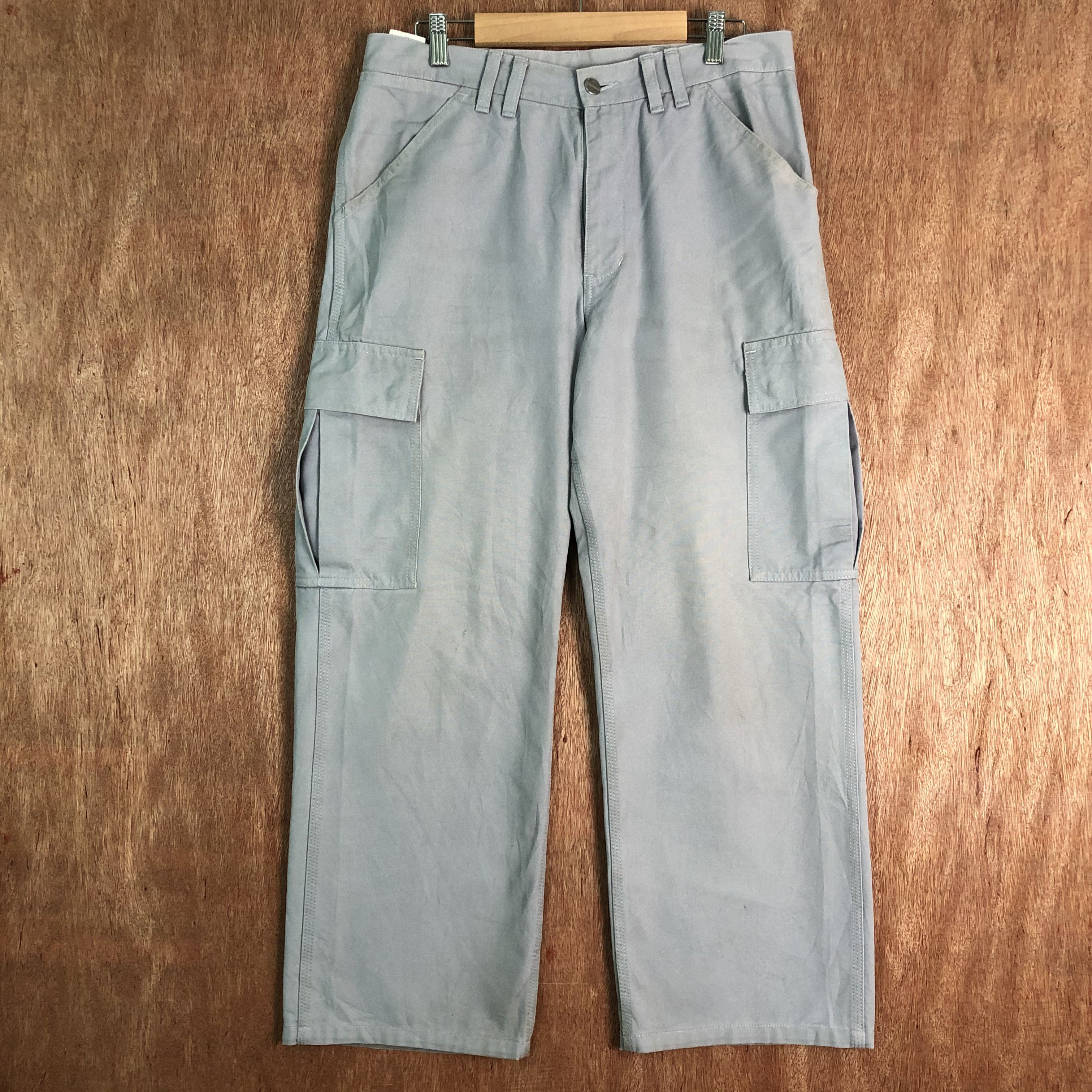 Carhartt DLL CarHart Grey Multipocket workers Cargo Pants #C109 Size US 31 - 1 Thumbnail