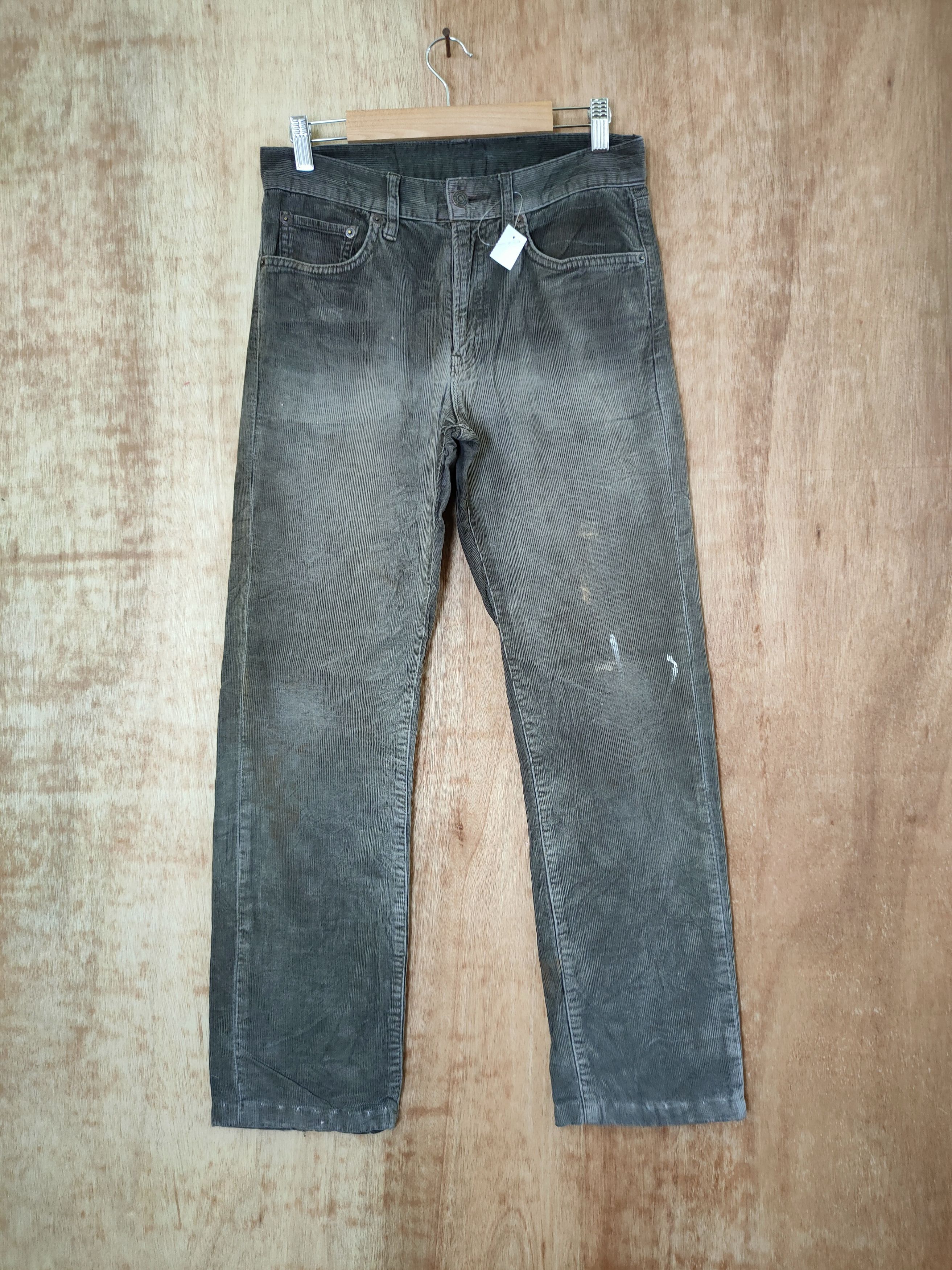 Uniqlo DL Uniqlo corduroy vintage faded casual cargo pants #46-346 Size US 28 / EU 44 - 1 Thumbnail