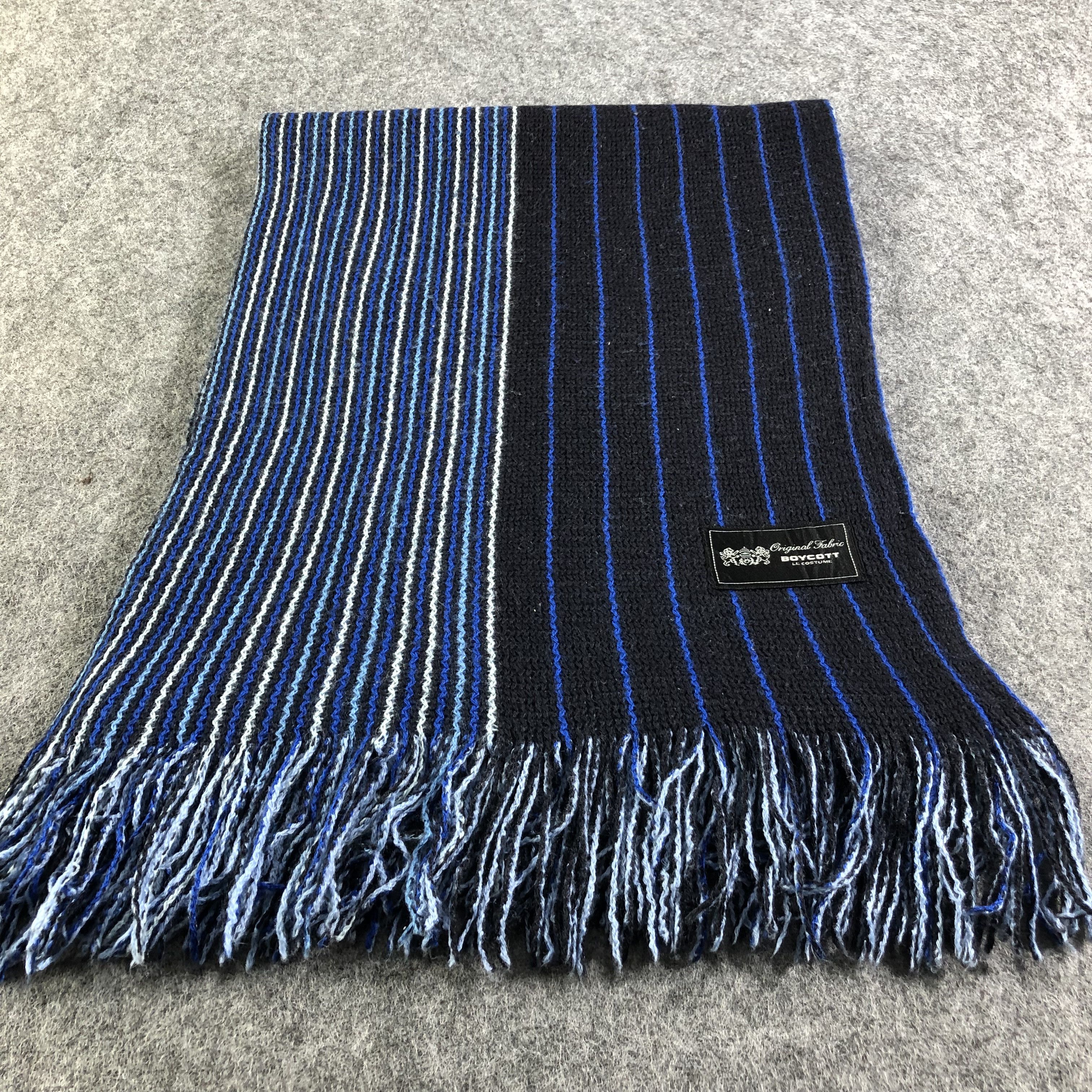 Boycott Boycott Striped Knit Scarf Muffler V1591 Size ONE SIZE - 2 Thumbnail